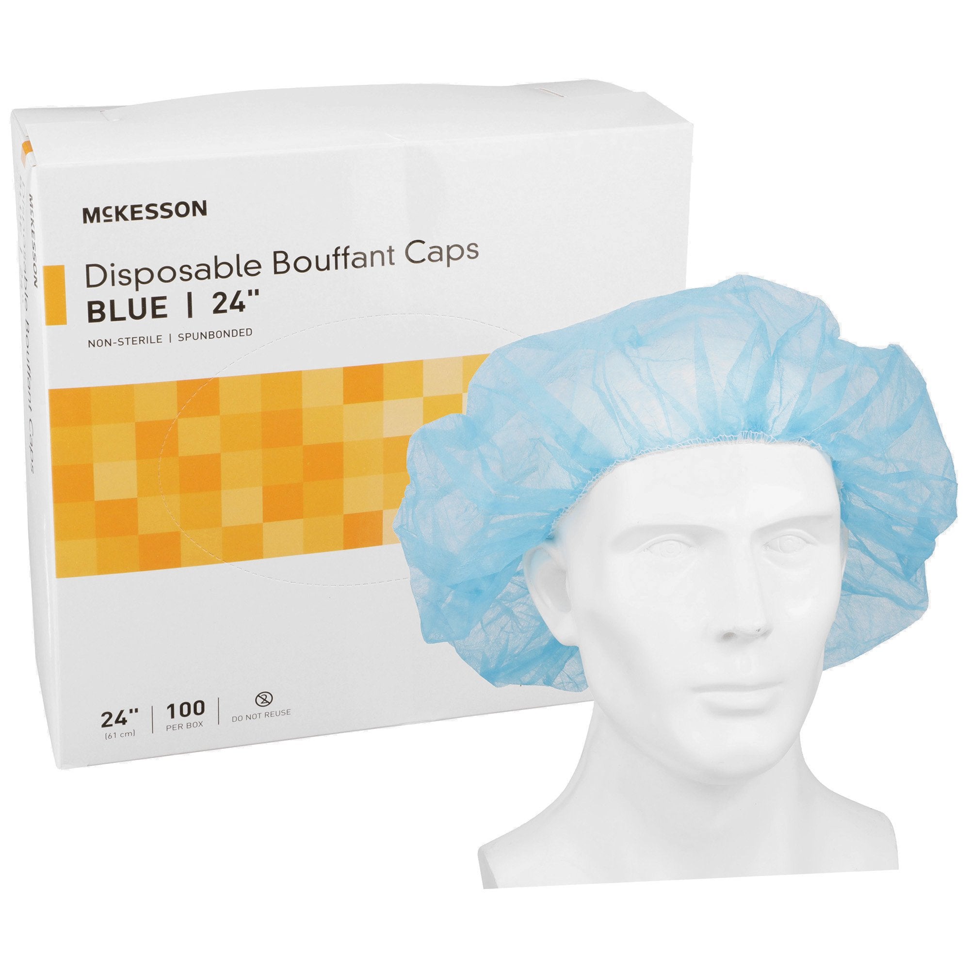 Bouffant Cap McKesson Blue Elastic Closure, Packaging Type- Case