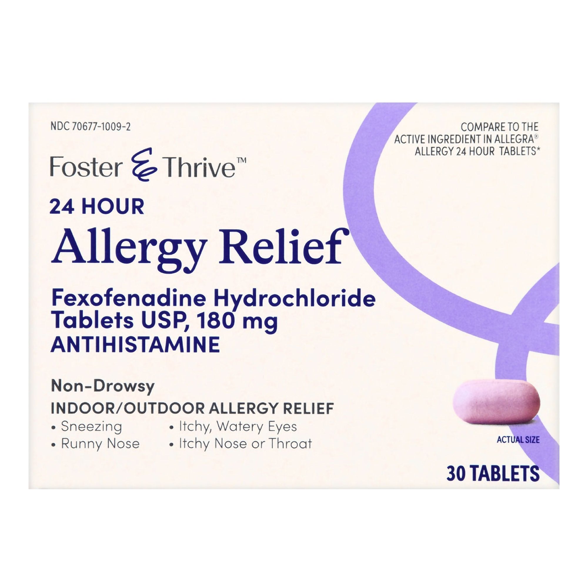 Allergy Relief Foster & Thrive 180 mg Strength Tablet 30 per Box, Packaging Type- Box