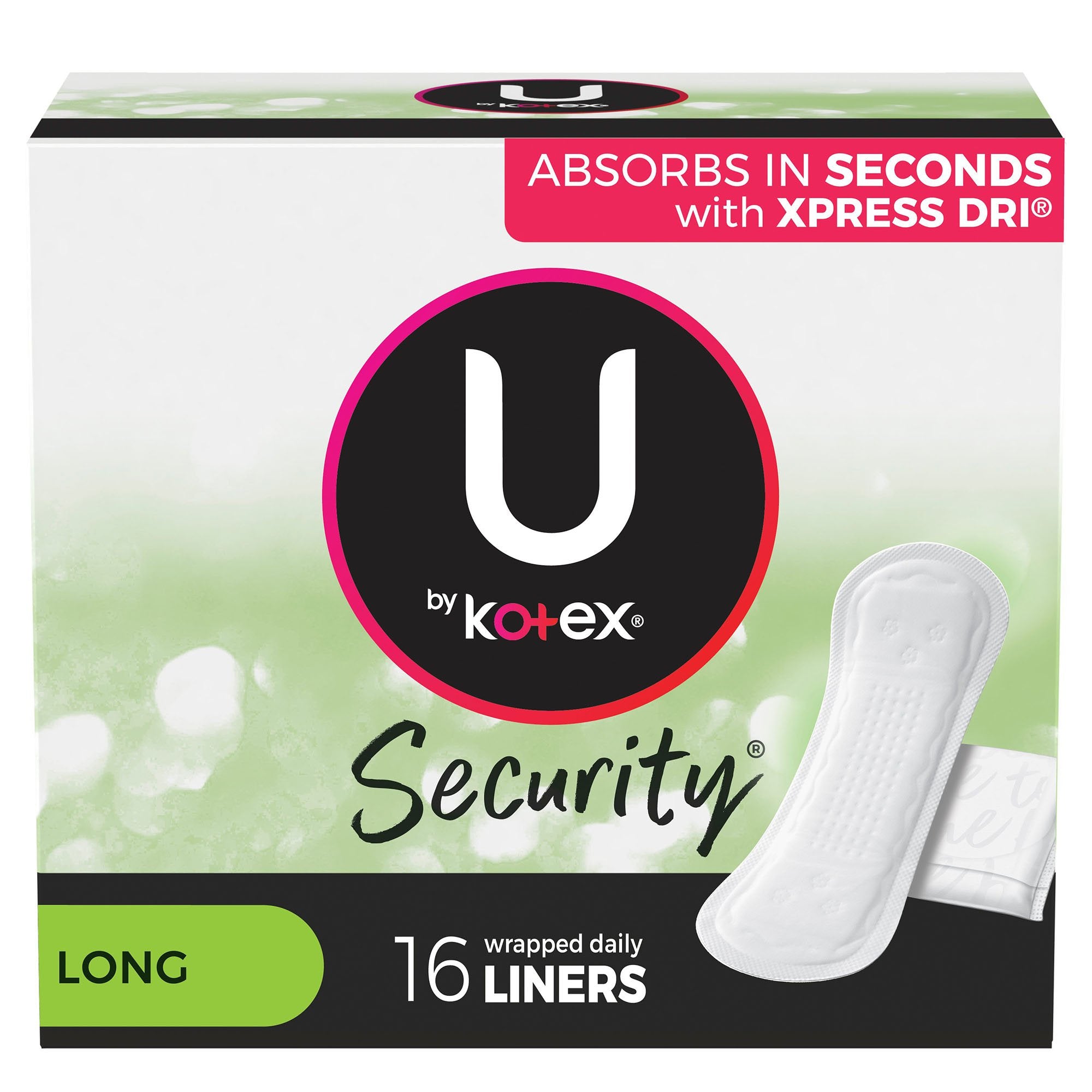 Feminine Pad U by Kotex Security Lightdays Regular Absorbency, Packaging Type- Case