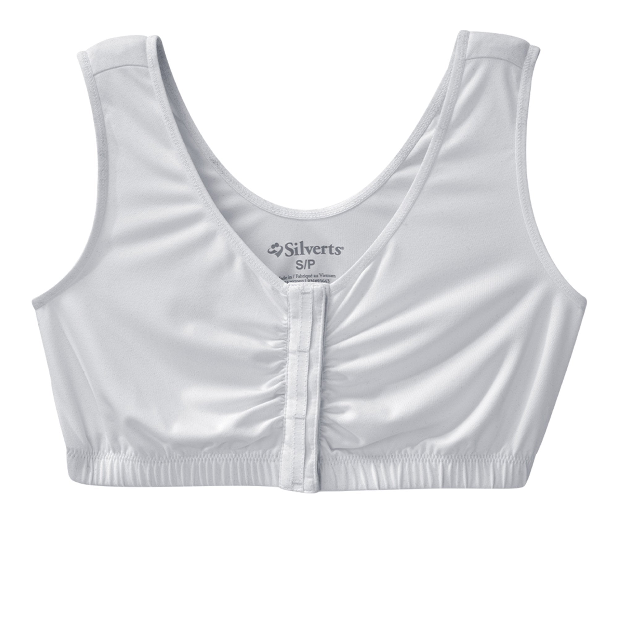 Adaptive Front Closure Bra Silverts® Eezee White X-Large 40 to 43 Inch