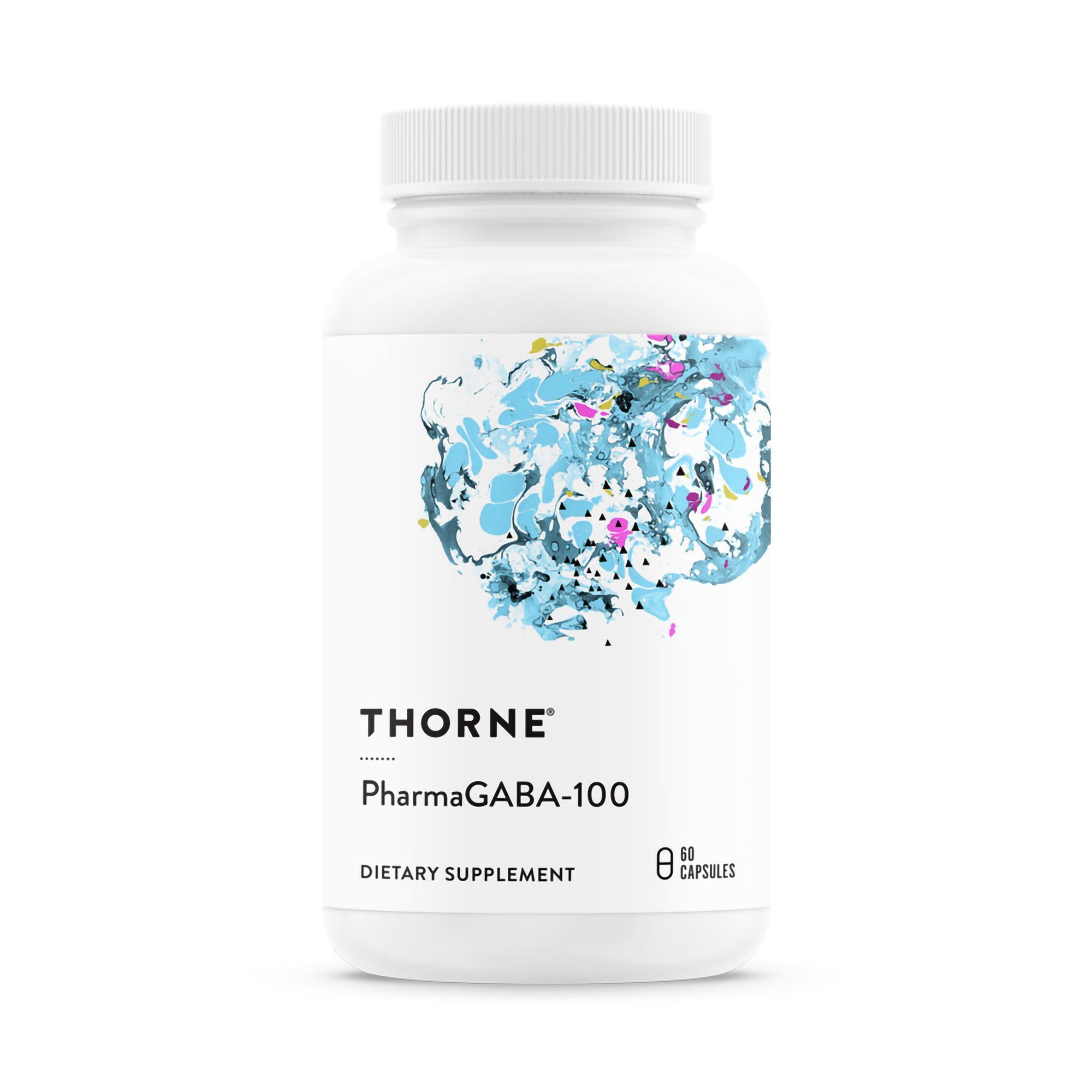 Dietary Supplement THORNE® PharmaGABA-100 Gamma-Aminobutyric Acid (GABA) 100 mg Strength Capsule 60 per Bottle