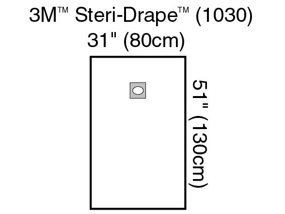 EENT Drape 3M Steri-Drape Aperture Drape 31 W X 51 L Inch Sterile