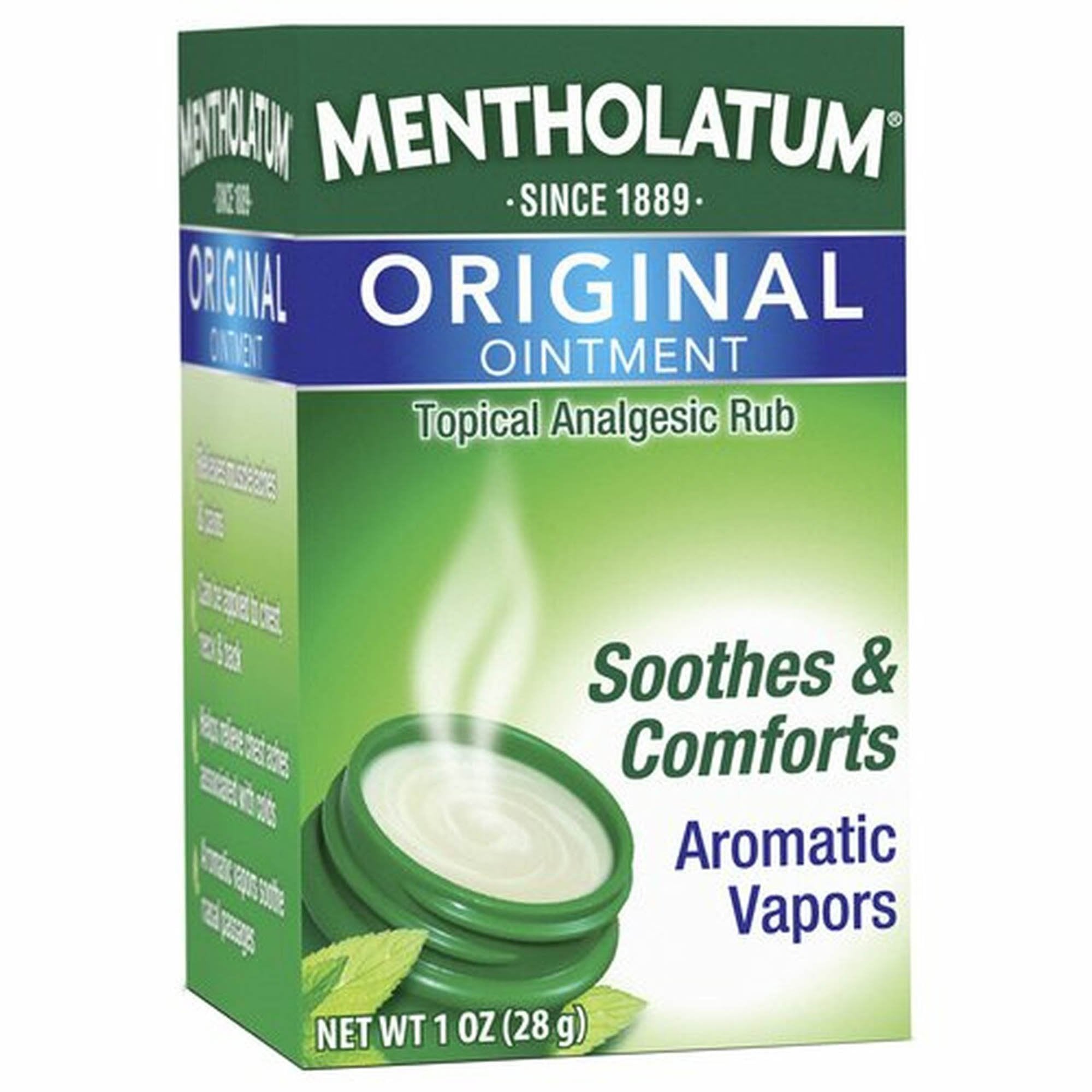 Topical Pain Relief Mentholatum 9% - 1.3% Strength Camphor / Menthol Ointment 1 oz.