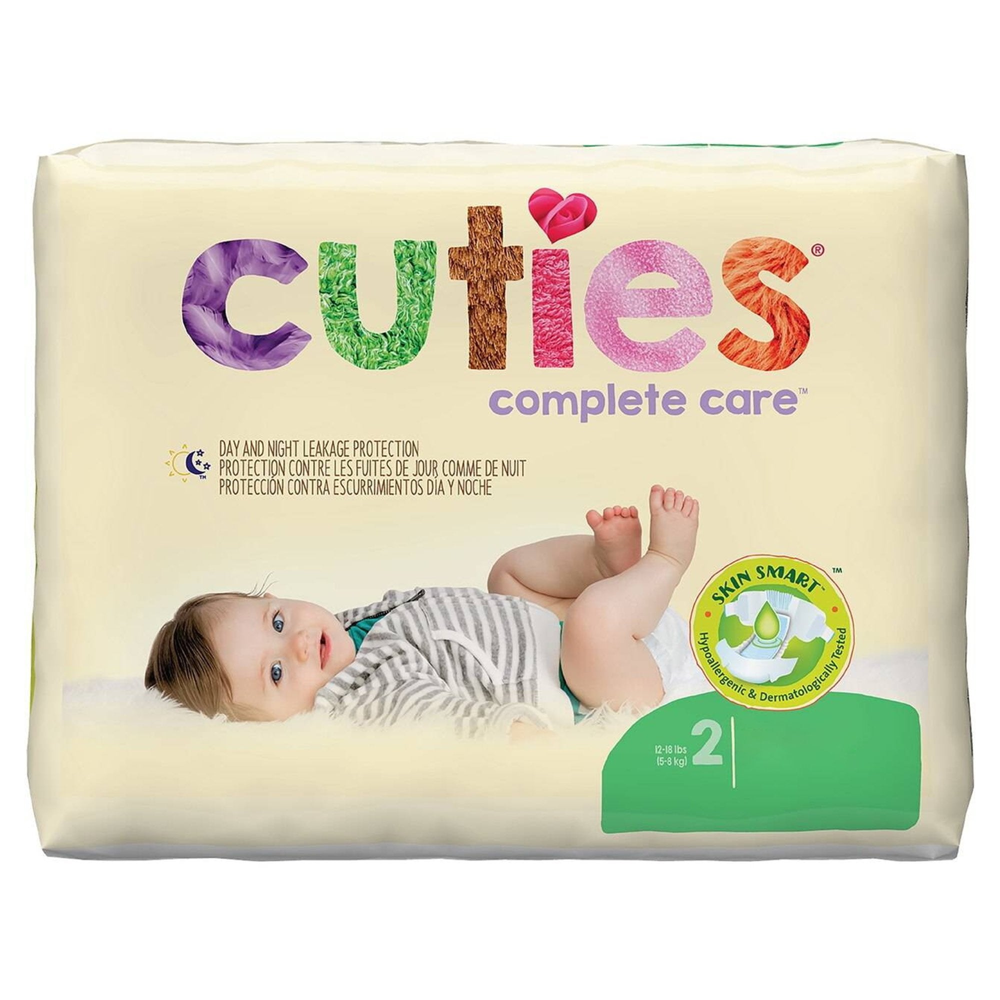 Unisex Baby Diaper Cuties Complete Care Size 2 Disposable Heavy Absorbency, Packaging Type- Case