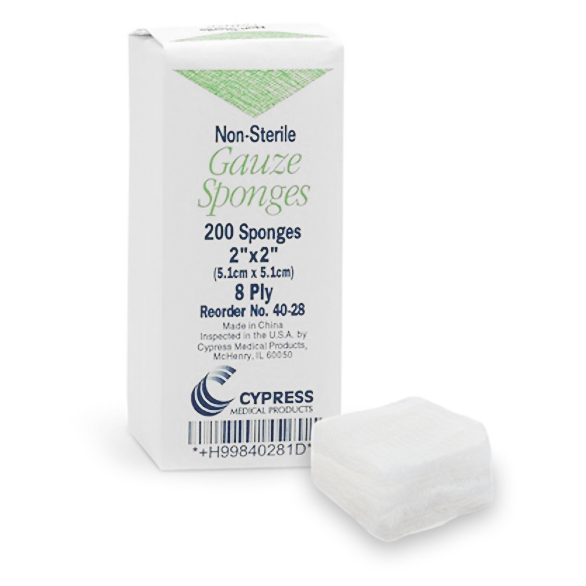 Gauze Sponge McKesson 2 X 2 Inch 8-Ply NonSterile 200 per Pack, Packaging Type- Box