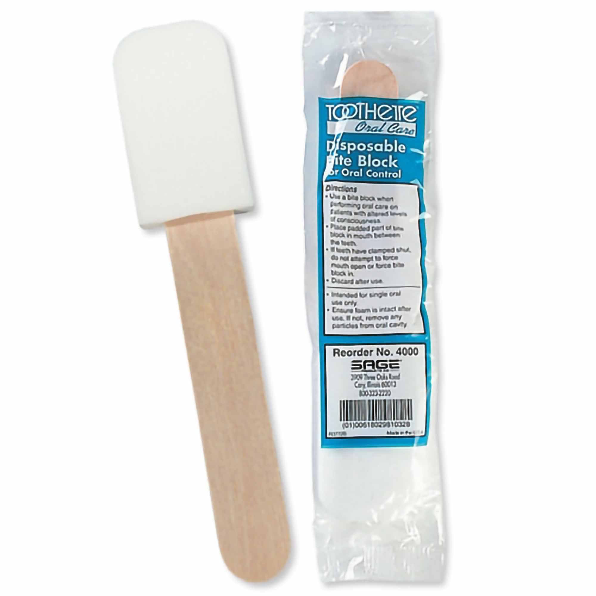 Toothette® Bite Block / Tongue Depressor Plastic Disposable