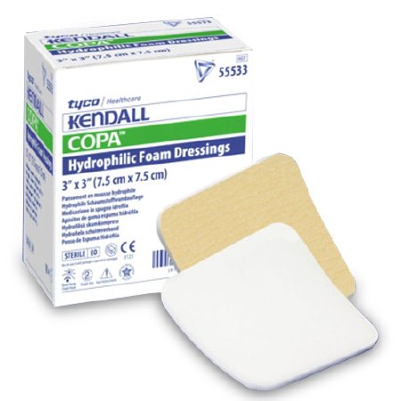 Foam Dressing Kendall™ 3 X 3 Inch Without Border Without Film Backing Nonadhesive Square Sterile