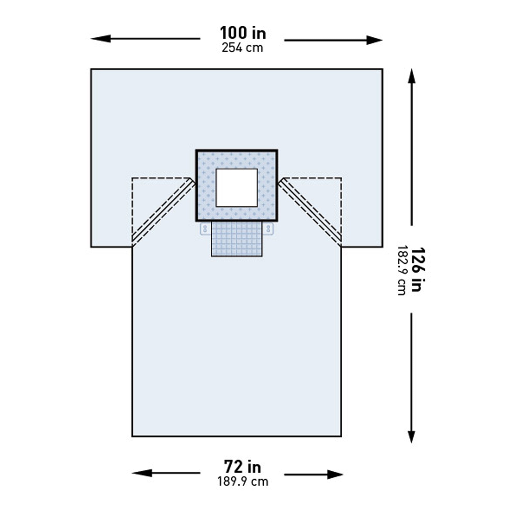 Surgical Drape McKesson Chest Drape 100 W X 72 W X 126 L Inch Sterile, Packaging Type - Packet