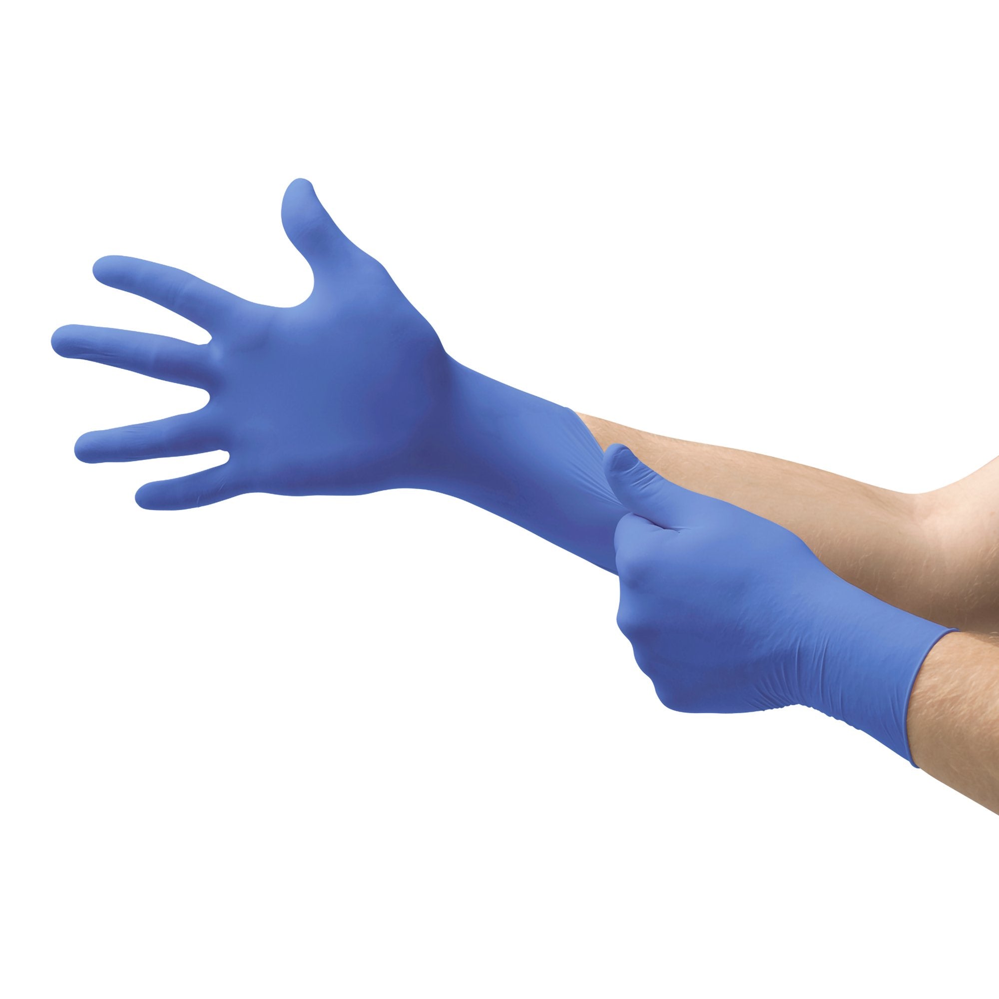 Exam Glove MICROFLEX Cobalt Large NonSterile Nitrile Standard Cuff Length Fully Textured Blue Not Rated, Packaging Type- Box