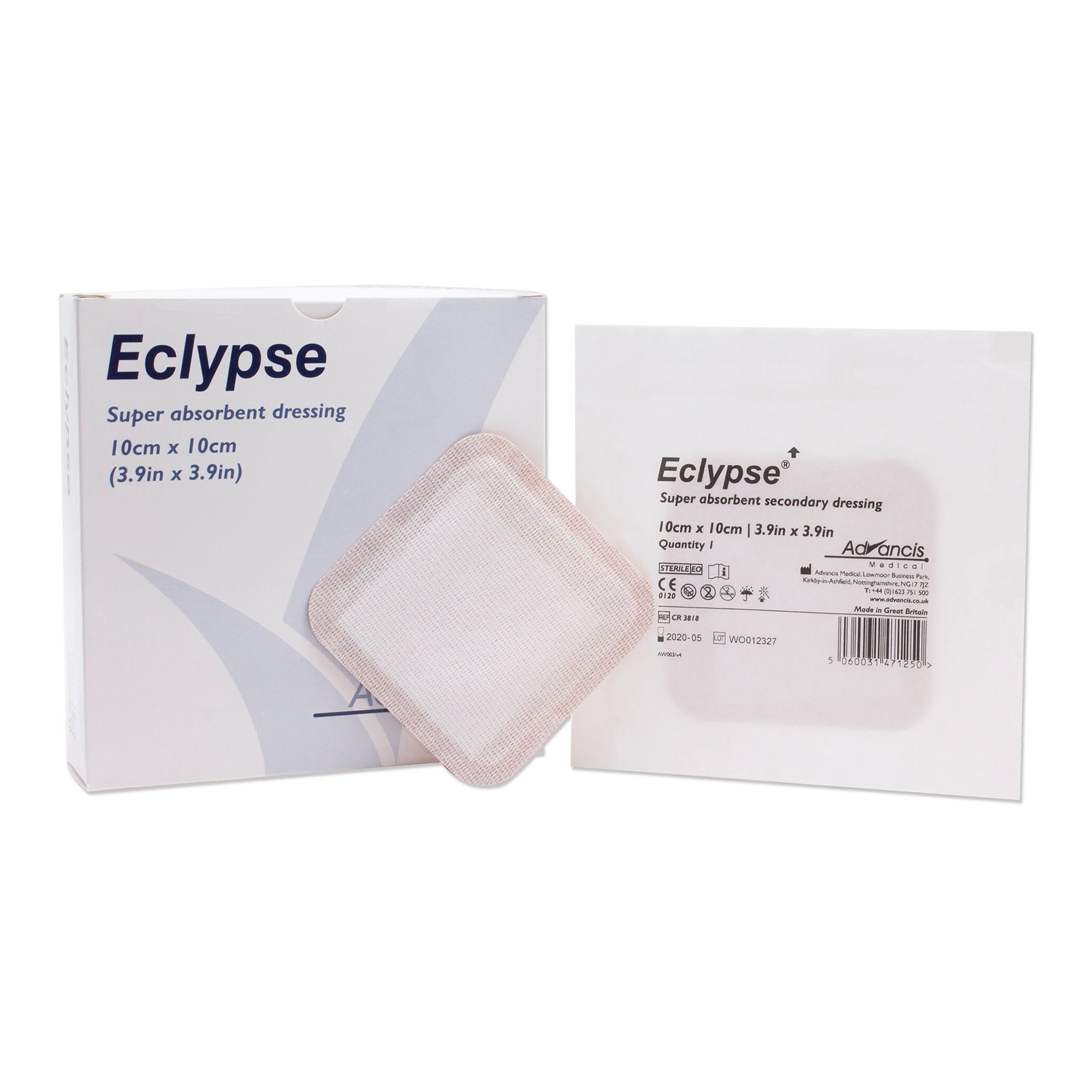 Super Absorbent Dressing Eclypse® 4 X 4 Inch Square