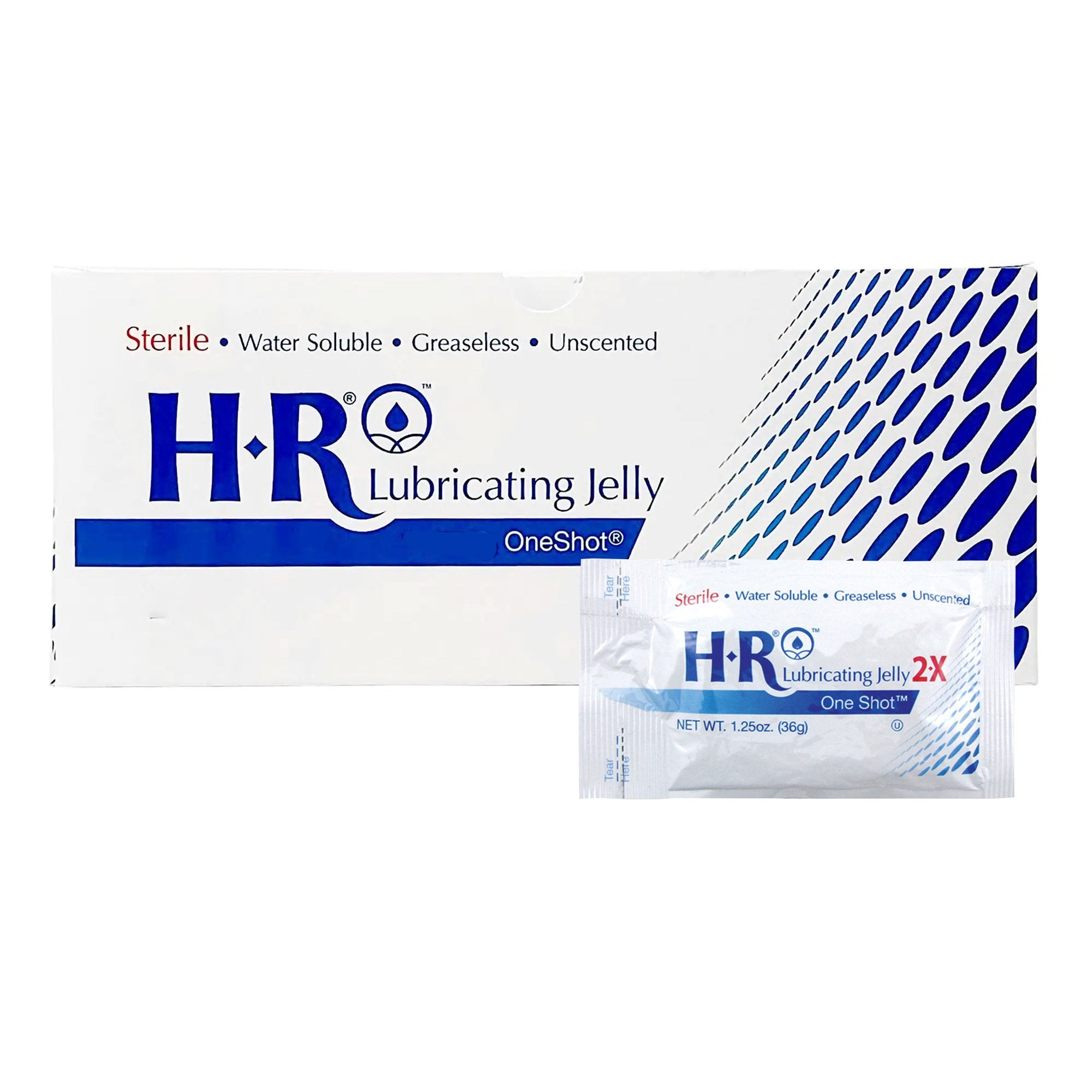 Lubricating Jelly HR One Shot 1.25 oz. Individual Packet Sterile, Packaging Type- Box