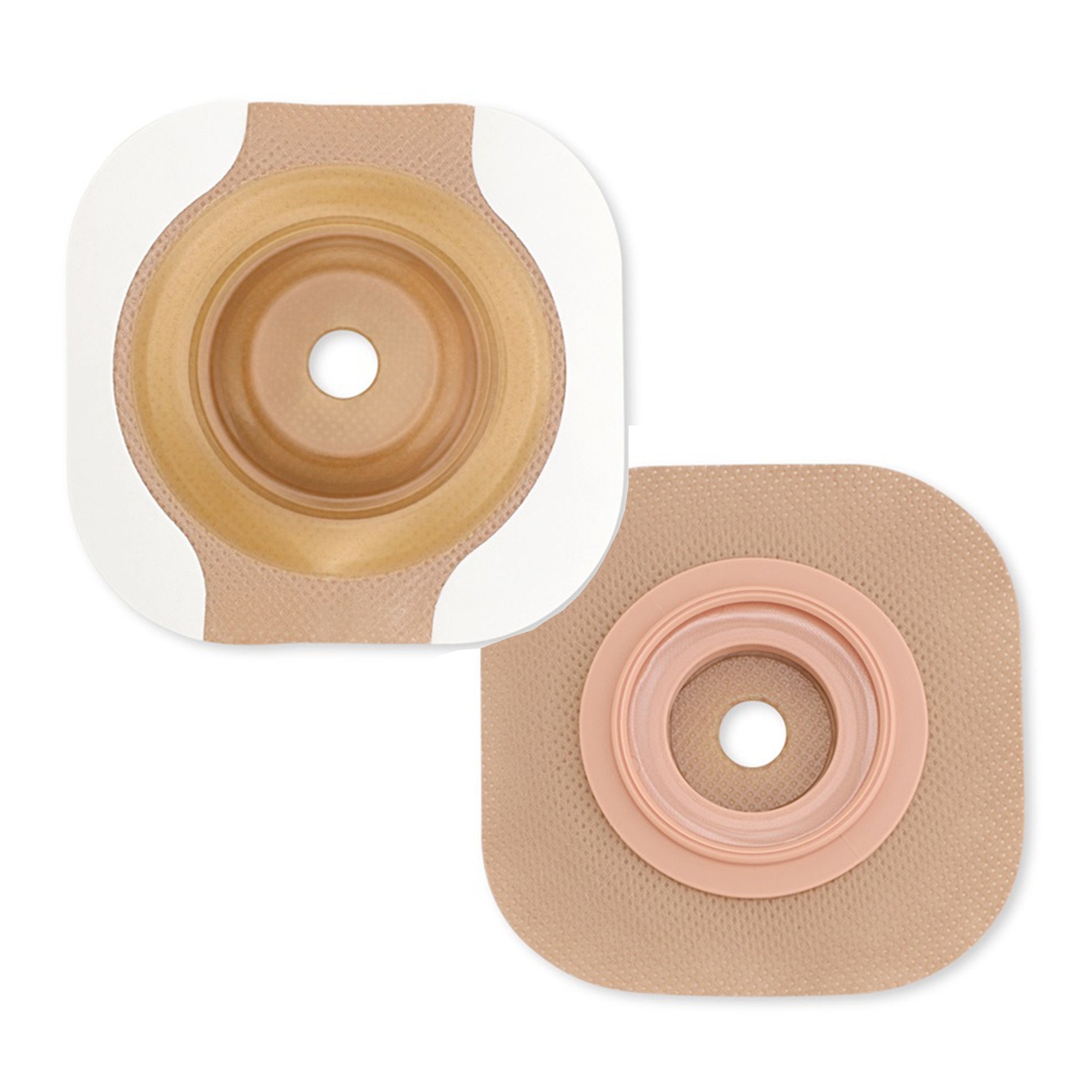 Ostomy Barrier New Image CeraPlus Precut, Extended Wear Adhesive Tape Borders 44 mm Flange Green Code System 1 Inch Opening