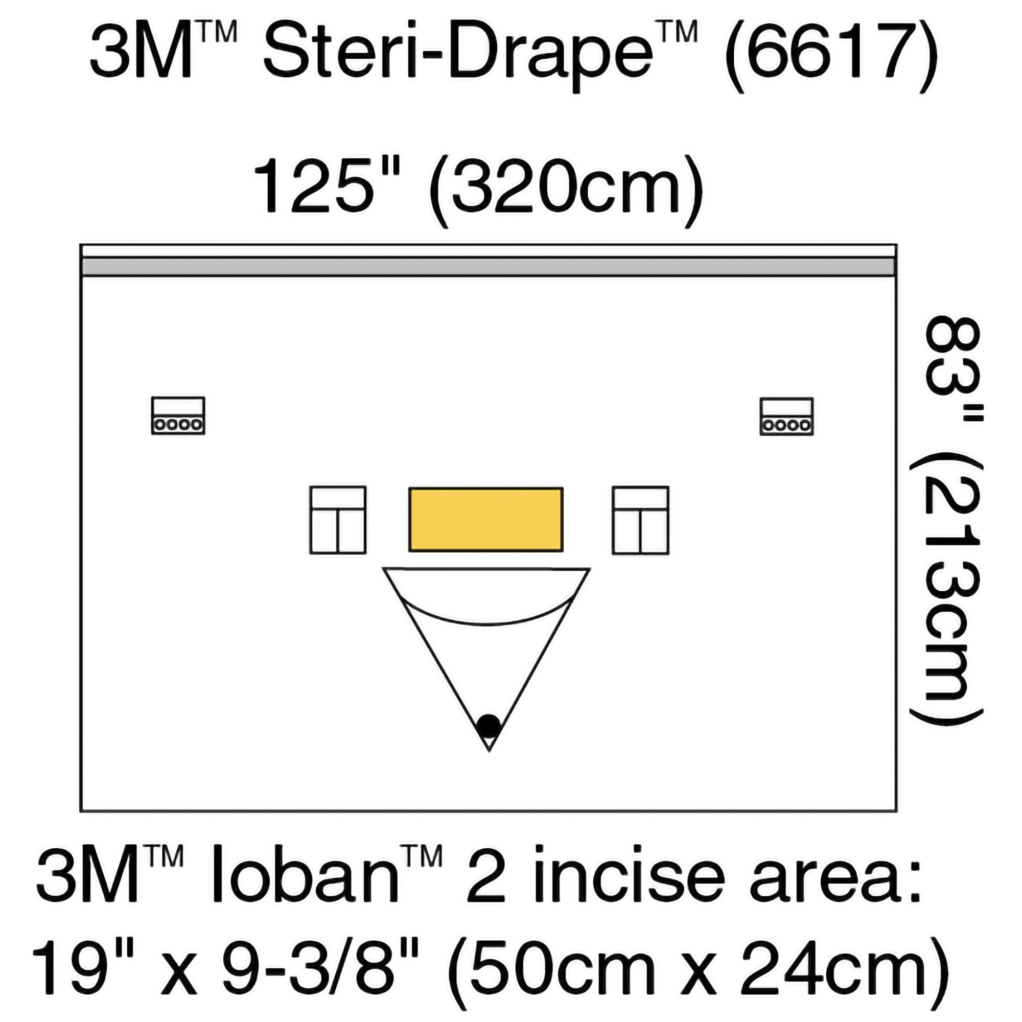 Orthopedic Drape 3M Steri-Drape Isolation Drape with Incise and Pouch 125 W X 83 L Inch Sterile