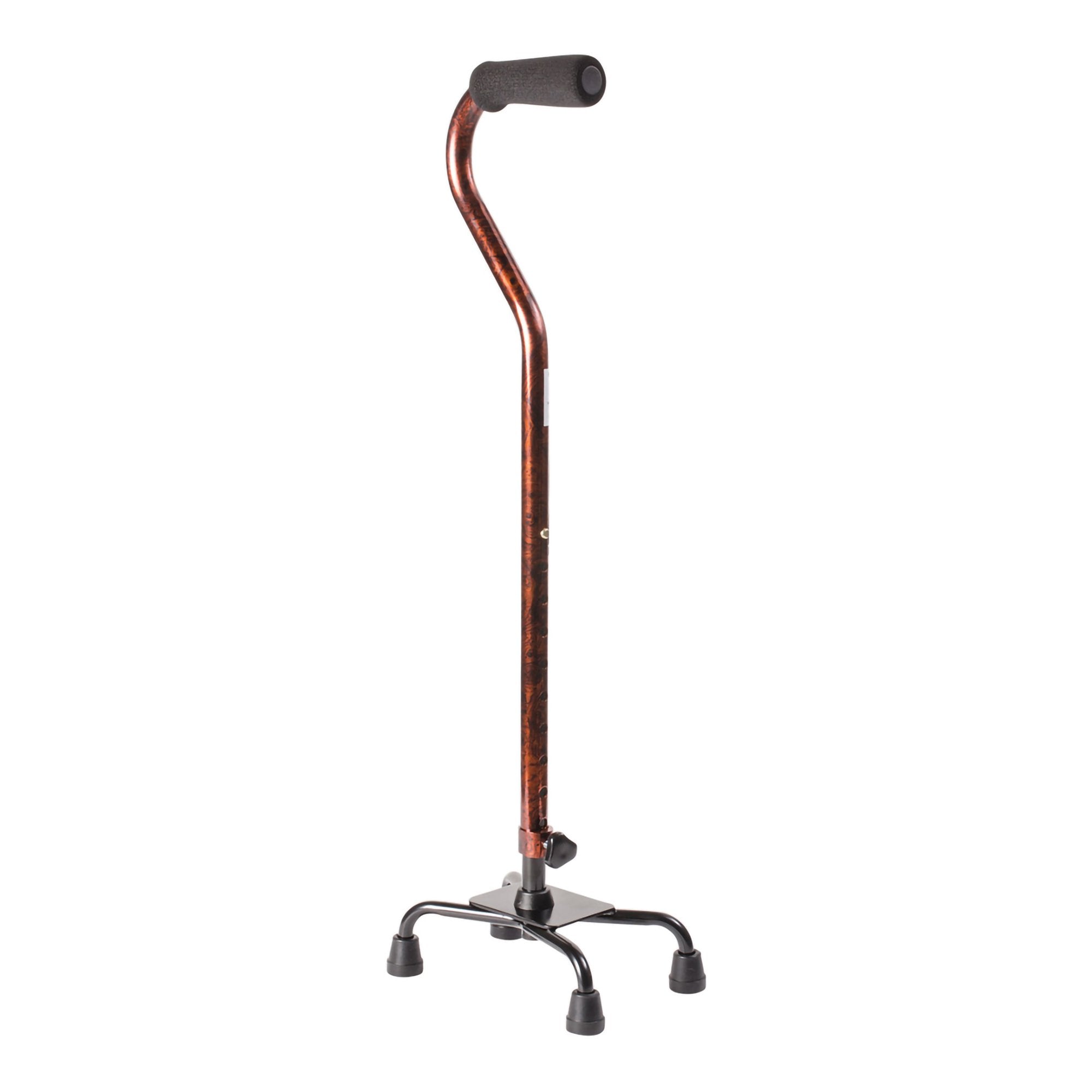 Small Base Quad Cane DMI 29 to 38 Inch Height Copper