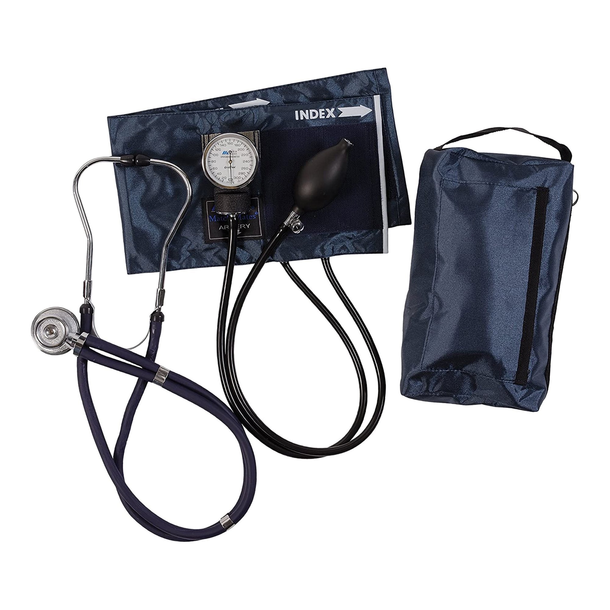 Reusable Aneroid / Stethoscope Set Match Mates Dual Head Sprague Stethoscope