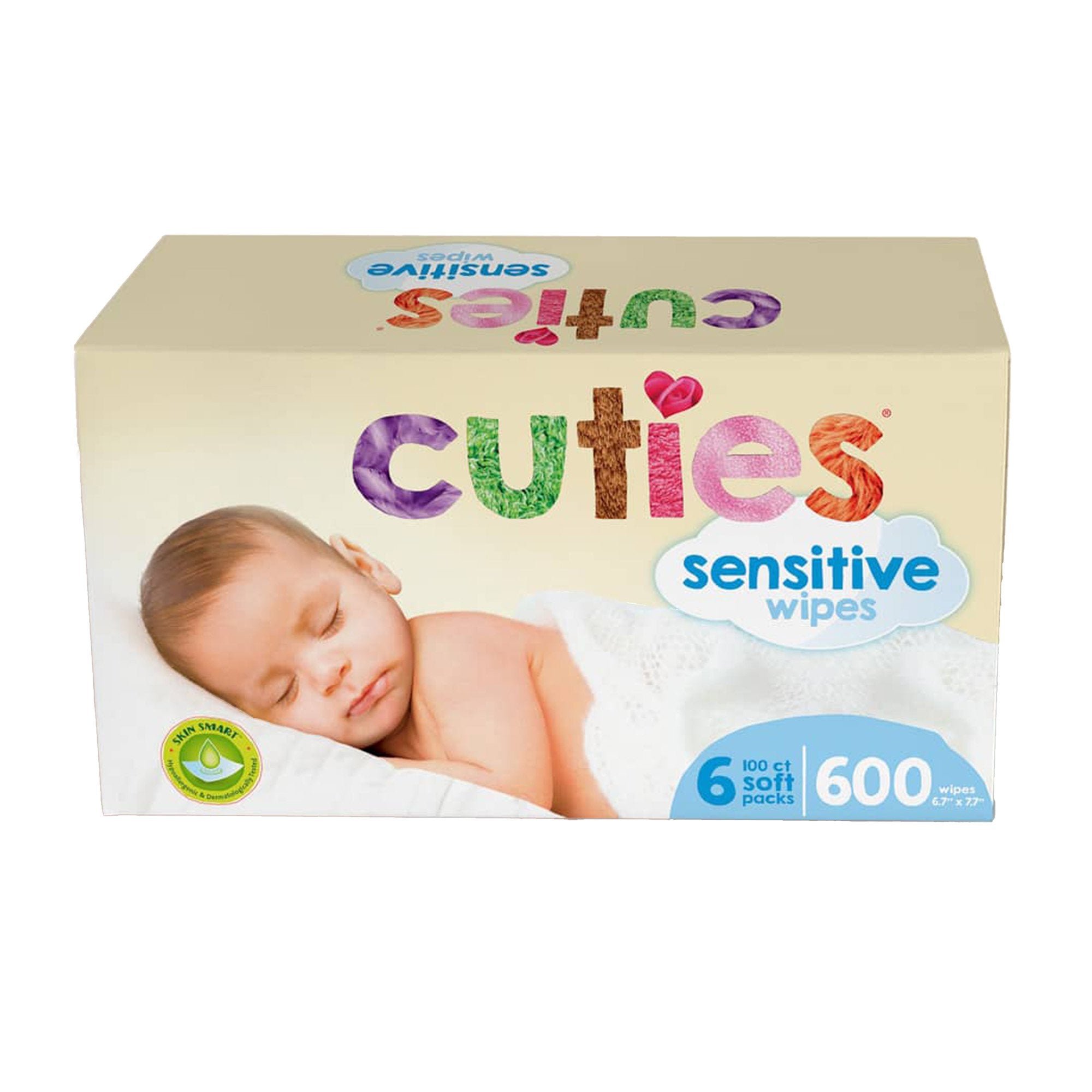 Baby Wipe Cuties Sensitive Soft Pack Unscented 72 Count, Packaging Type- Case