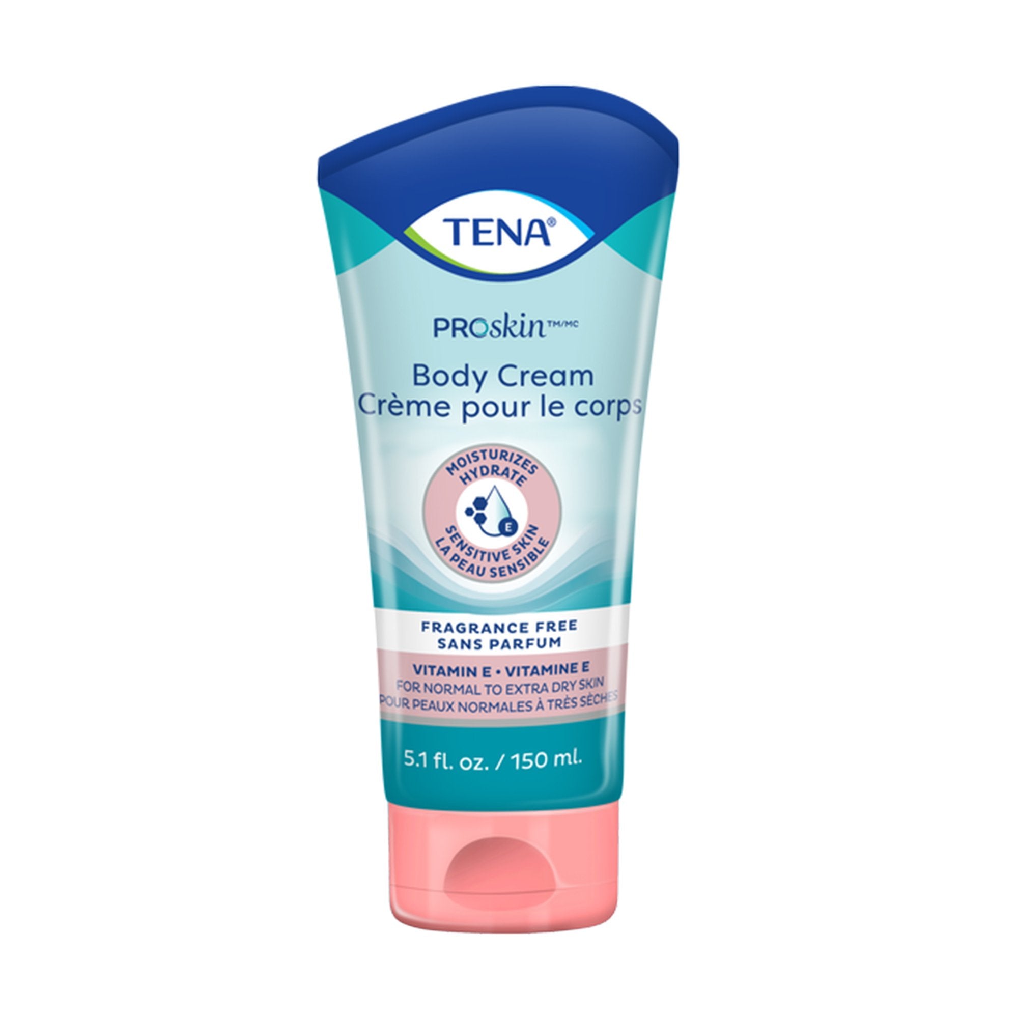 Hand and Body Moisturizer Tena Proskin 5.1 oz. Tube Unscented Cream CHG Compatible, Packaging Type- Case