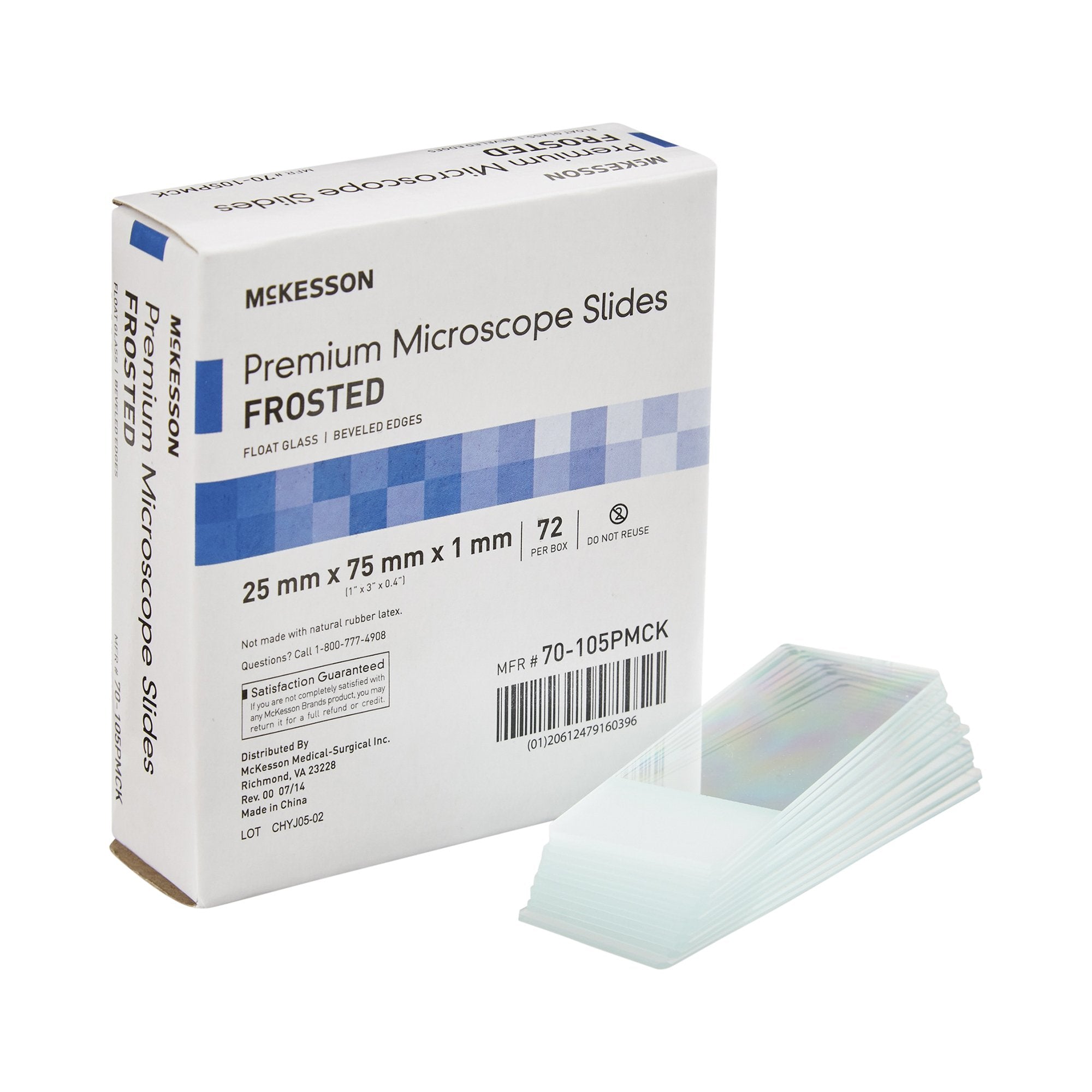 Microscope Slide McKesson 25 X 75 X 1 mm Frosted End, Packaging Type- Box