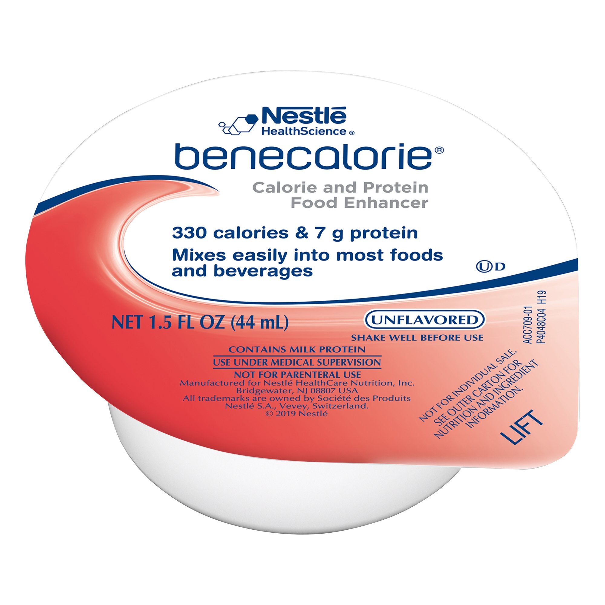 Oral Supplement Benecalorie Unflavored Liquid 1.5 oz. Cup, Packaging Type- Case