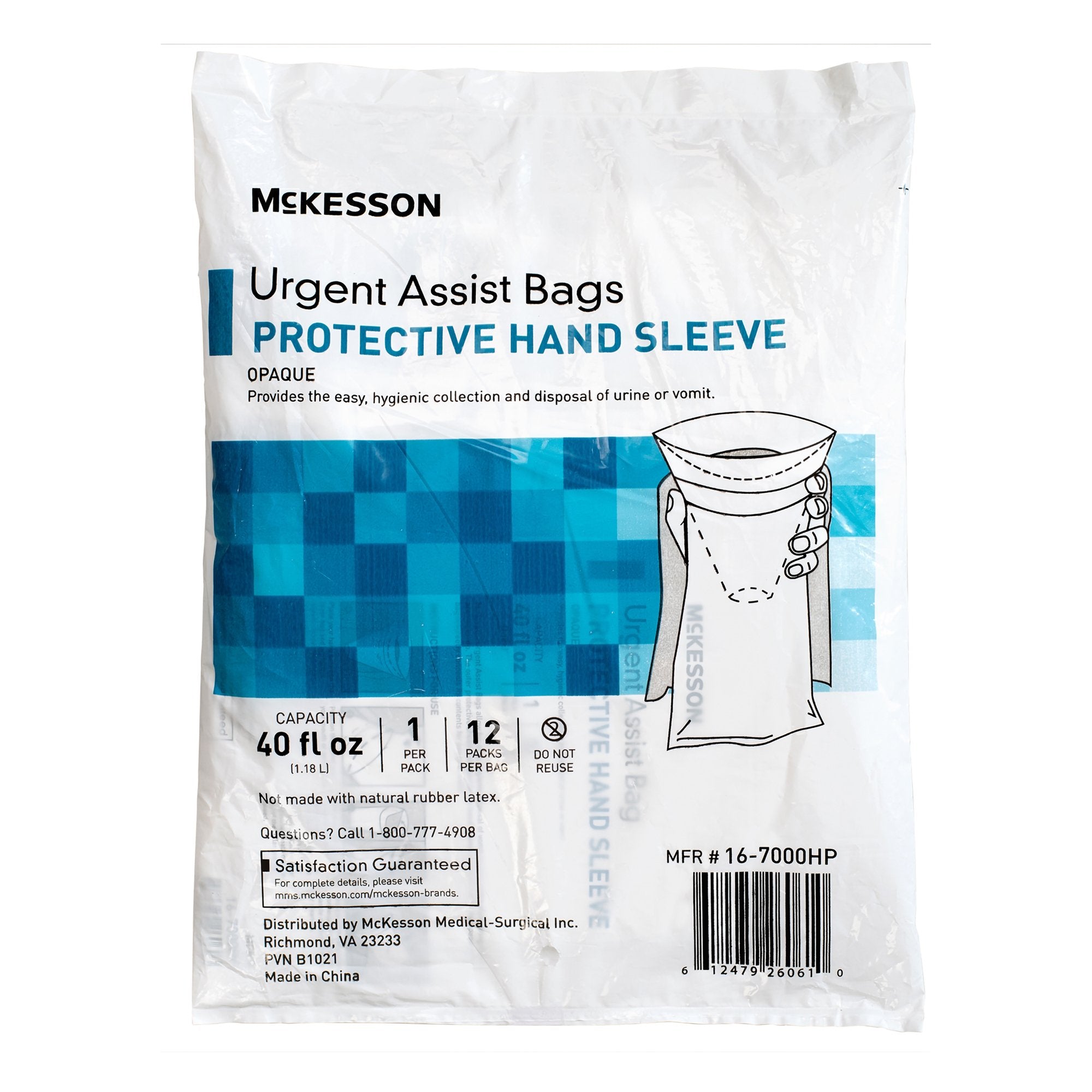 Emesis Bag McKesson 40 oz. White, Packaging Type- Case