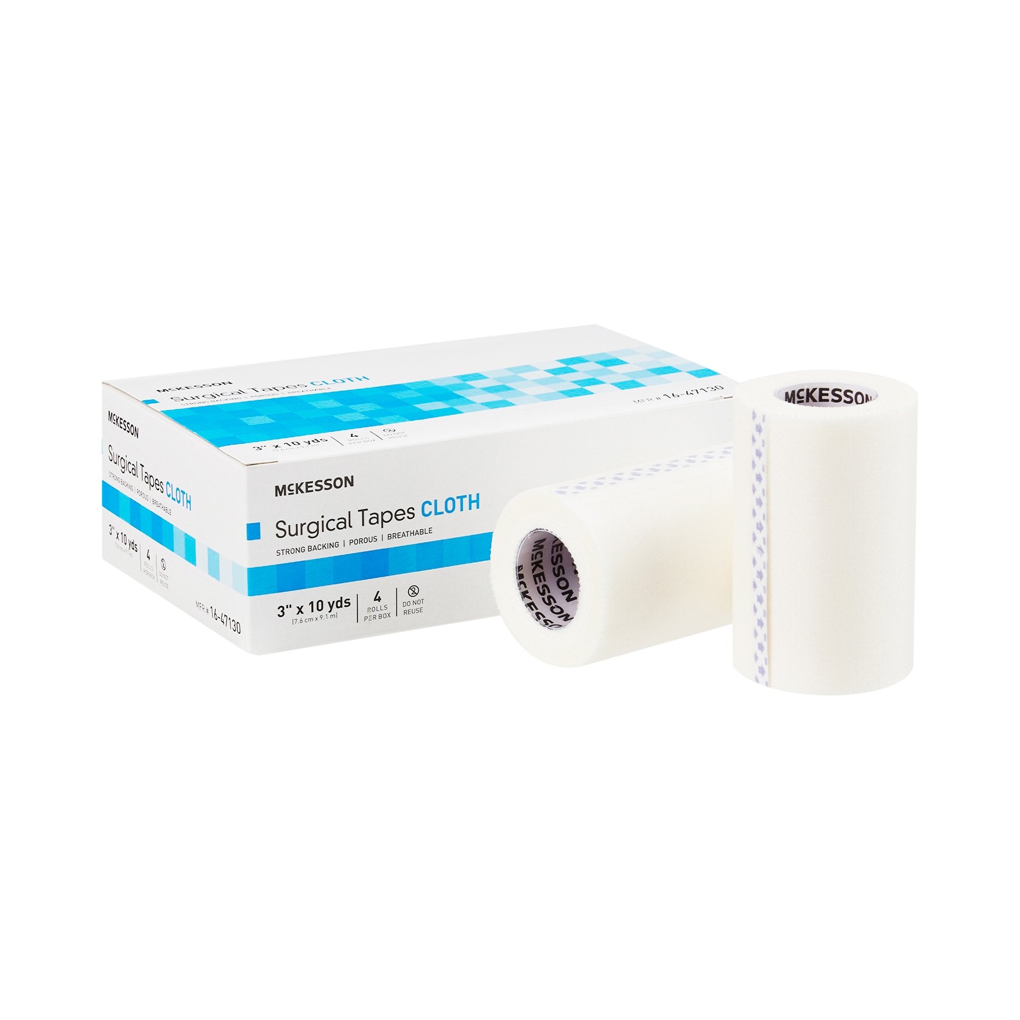 Medical Tape McKesson White 3 Inch X 10 Yard Silk-Like Cloth NonSterile, Packaging Type- Case