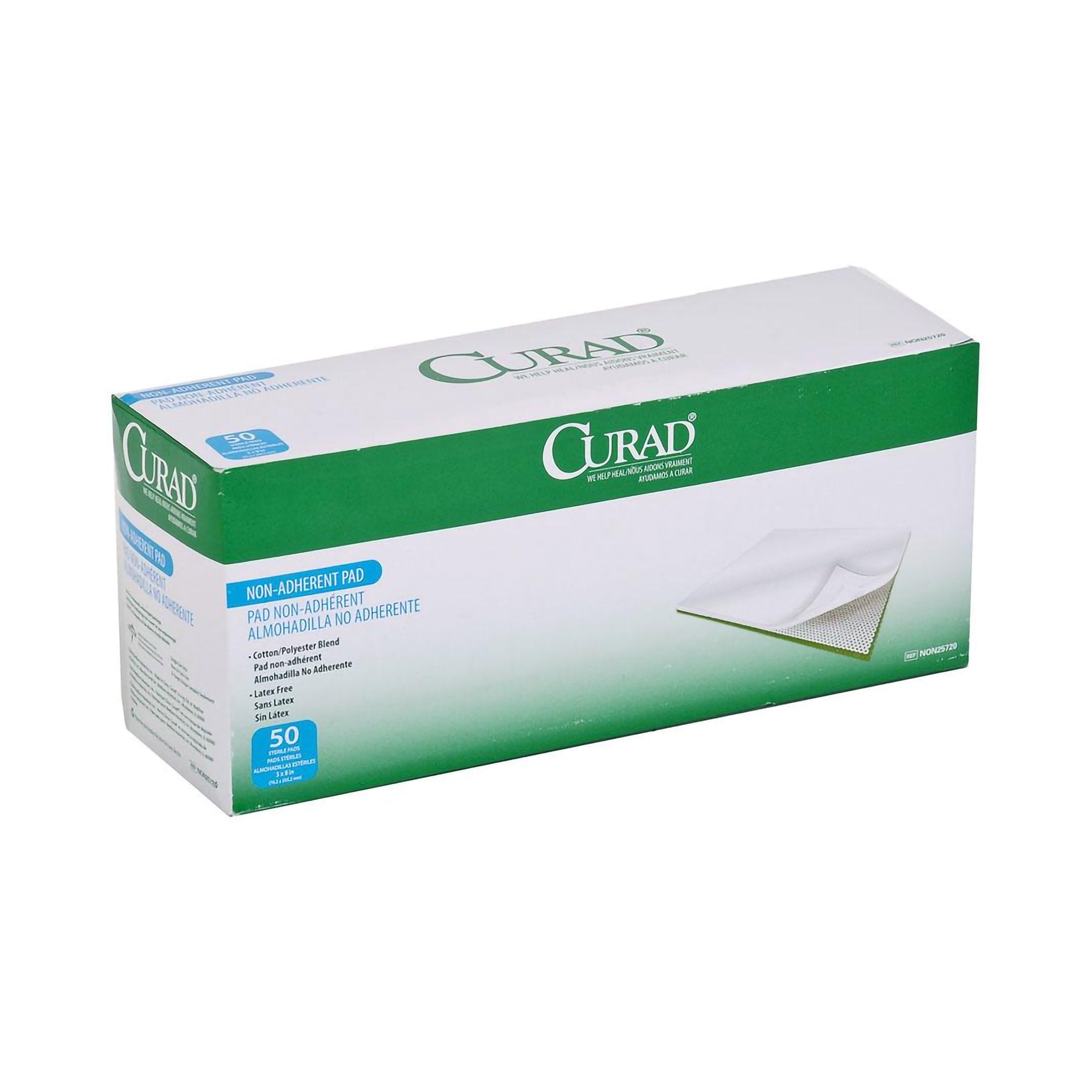 Non-Adherent Dressing Curad 3 X 8 Inch Sterile 50 per Pack, Packaging Type- Box