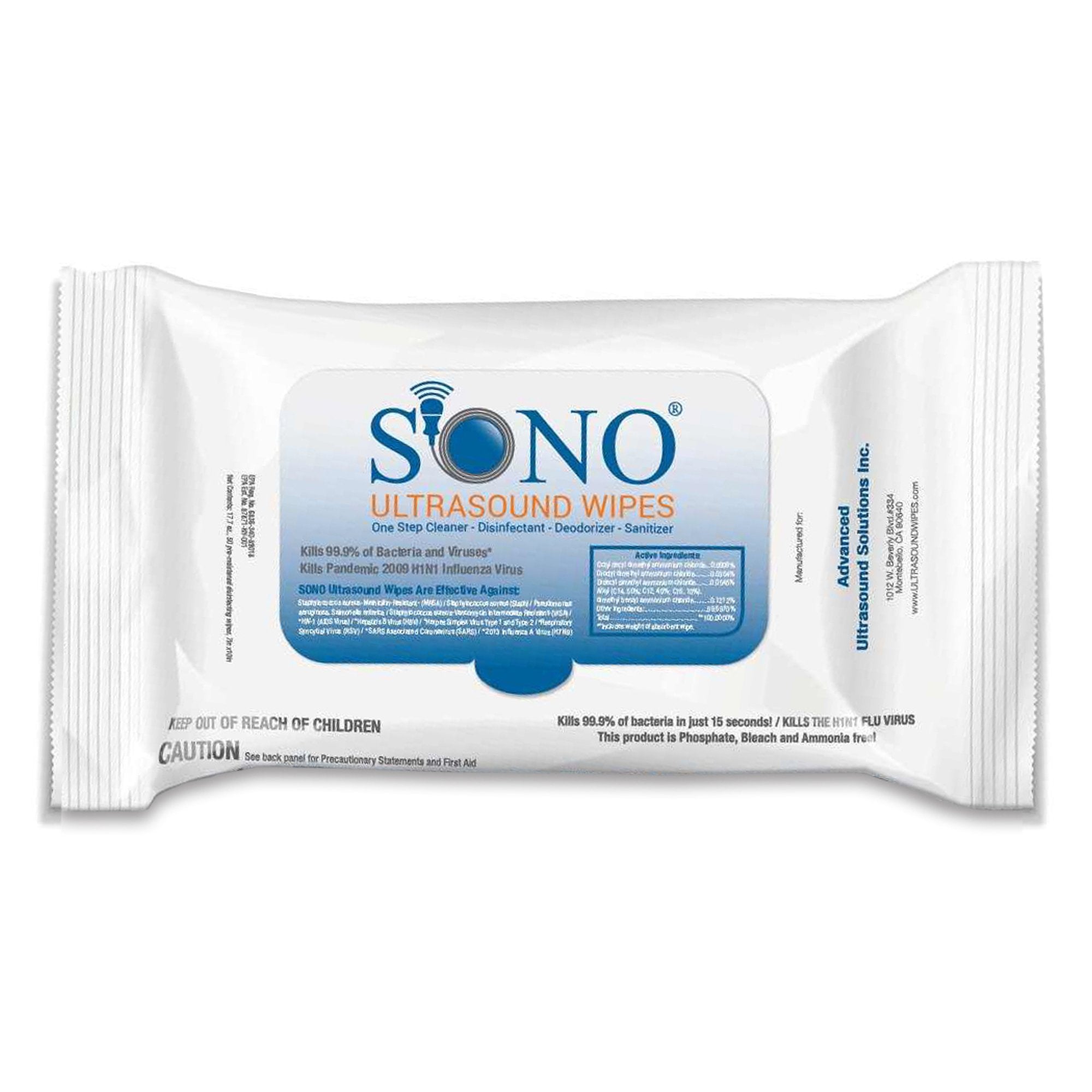 Sono Surface Disinfectant Cleaner Premoistened Manual Pull Wipe 50 Count Soft Pack Scented NonSterile, Packaging Type- Box