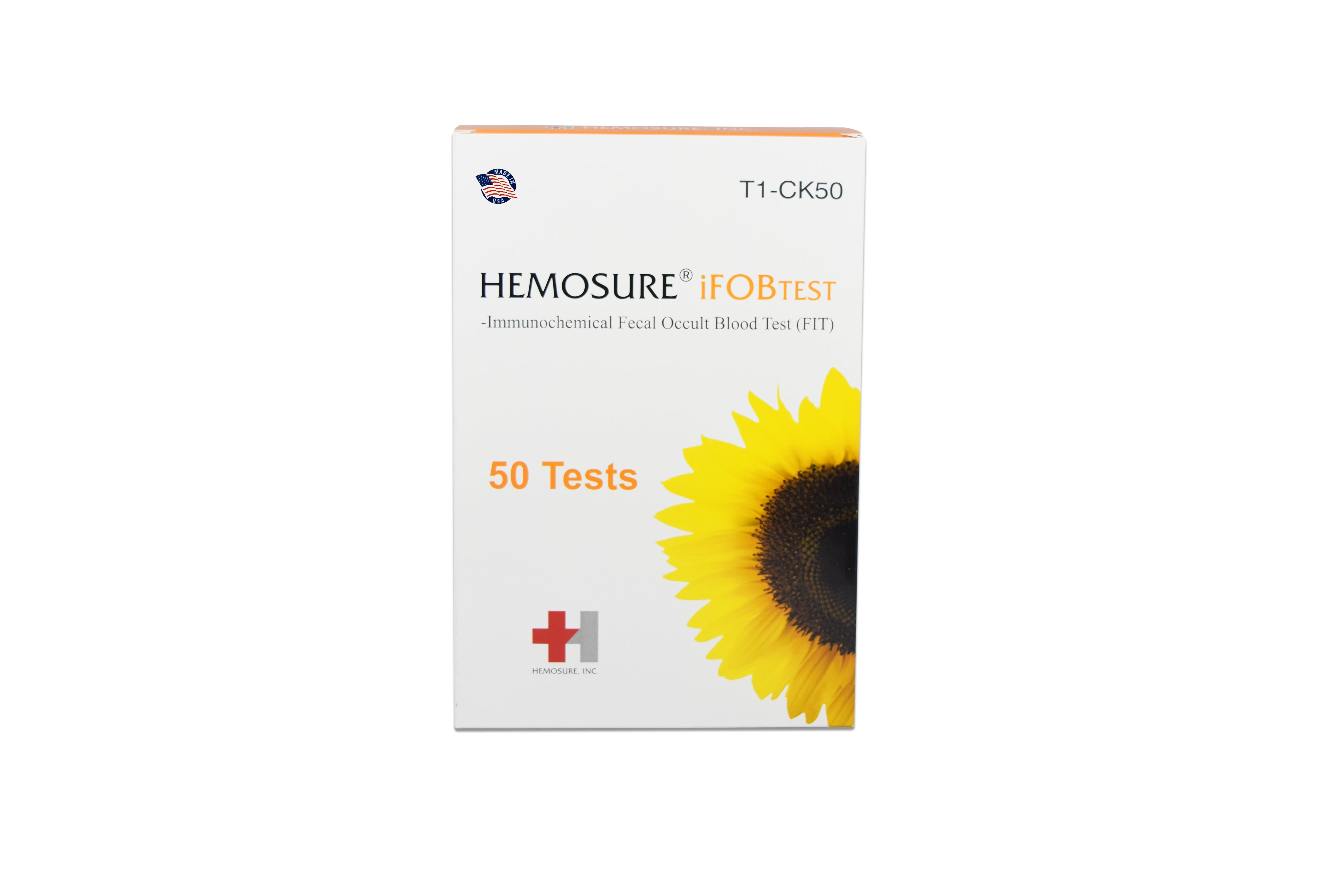 Cancer Screening Test Kit Hemosure Fecal Occult Blood Test (iFOB or FIT) 50 Tests CLIA Waived, Packaging Type- Box