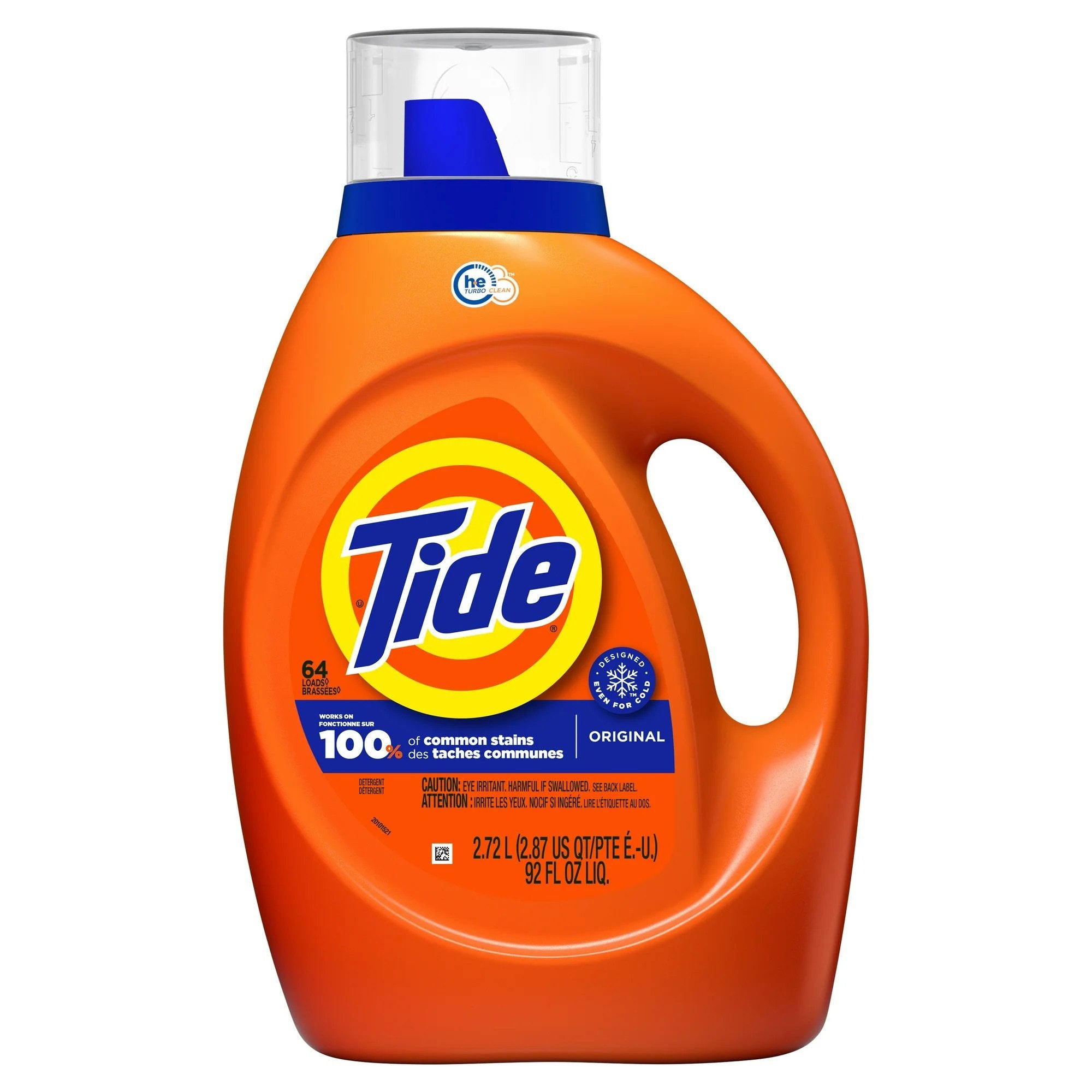 Laundry Detergent Tide HE 92 oz. Bottle Liquid Original Scent, Packaging Type- Case