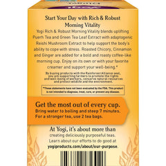 yogi tea morning vitality case of 6 16 bag