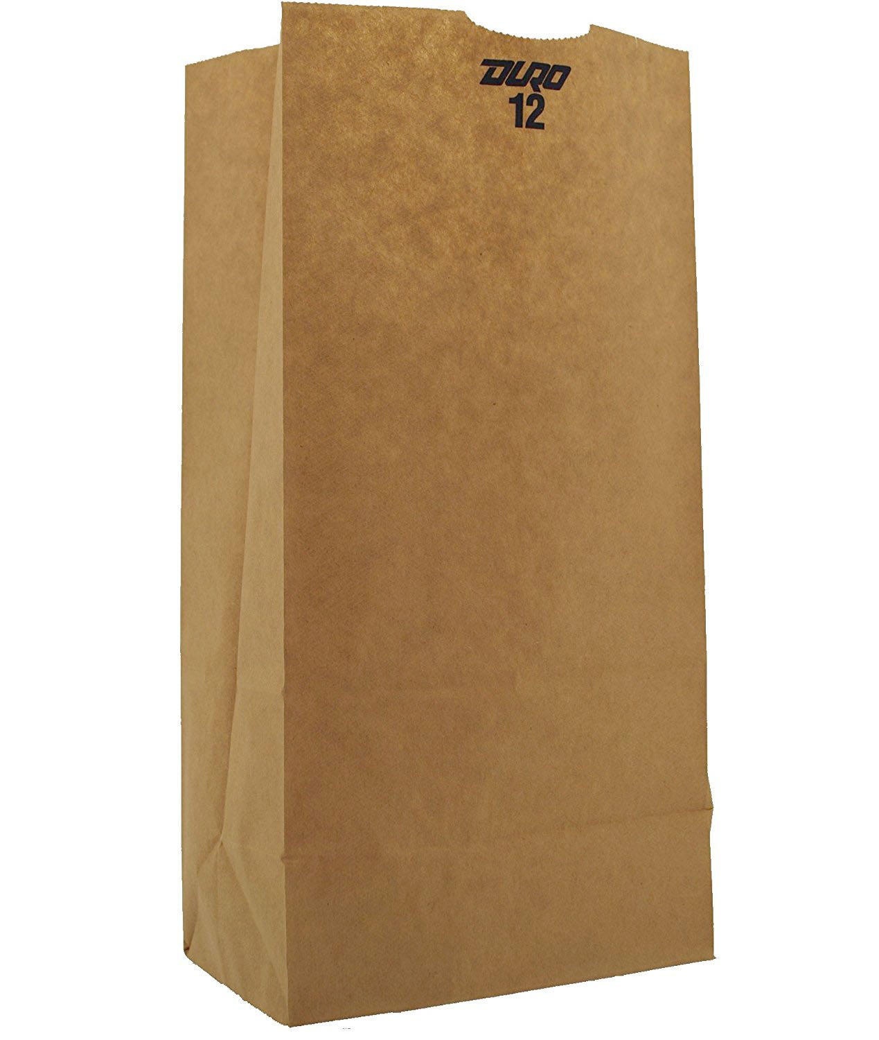 Grocery Bag Duro Brown Kraft Recycled Paper #12, Packaging Type- Case