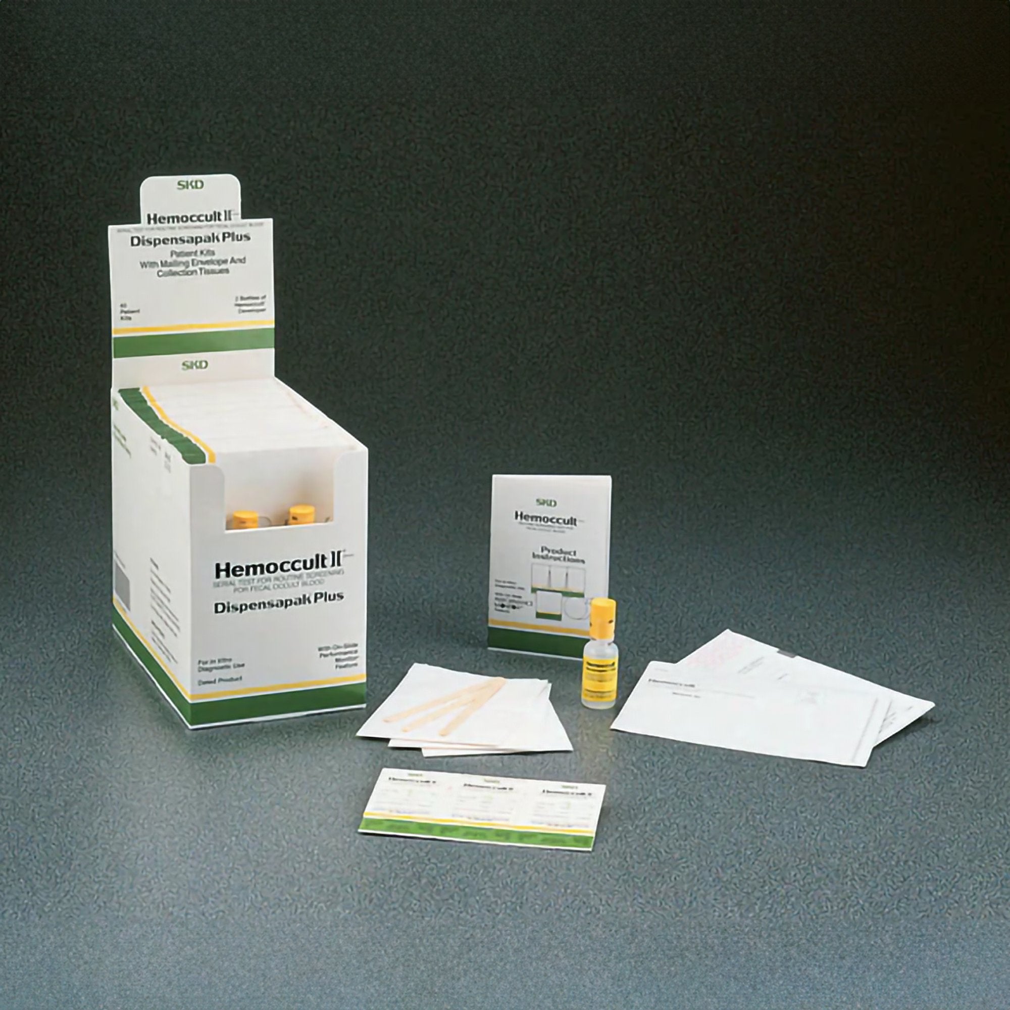 Cancer Screening Patient Sample Collection and Screening Kit Hemoccult II Dispensapak Fecal Occult Blood Test (FOBT) 50 Tests CLIA Waived, Packaging Type- Box