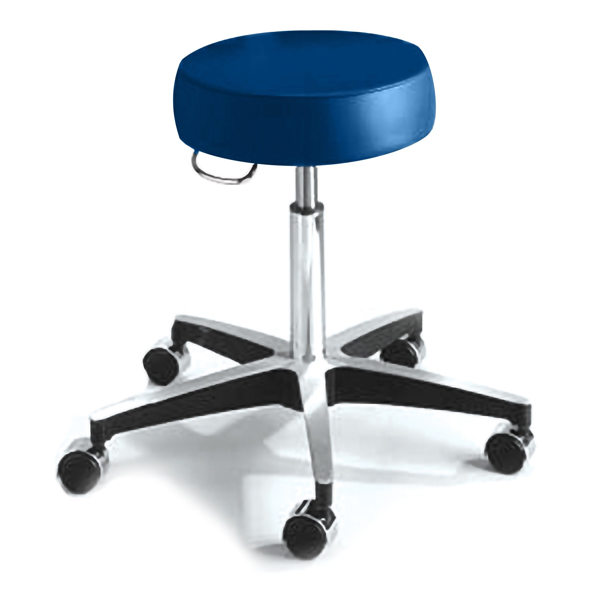 Exam Stool McKesson Backless Pneumatic Height Adjustment 5 Casters Agate Blue