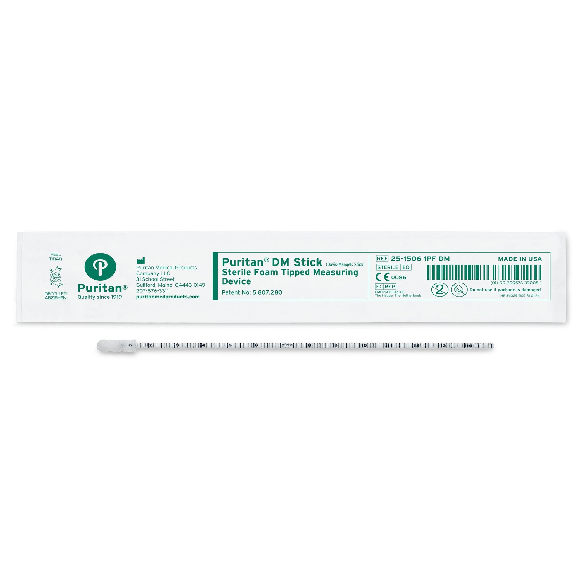 Wound Measuring Device Puritan® 6 Inch Length Foam / Polystyrene Sterile