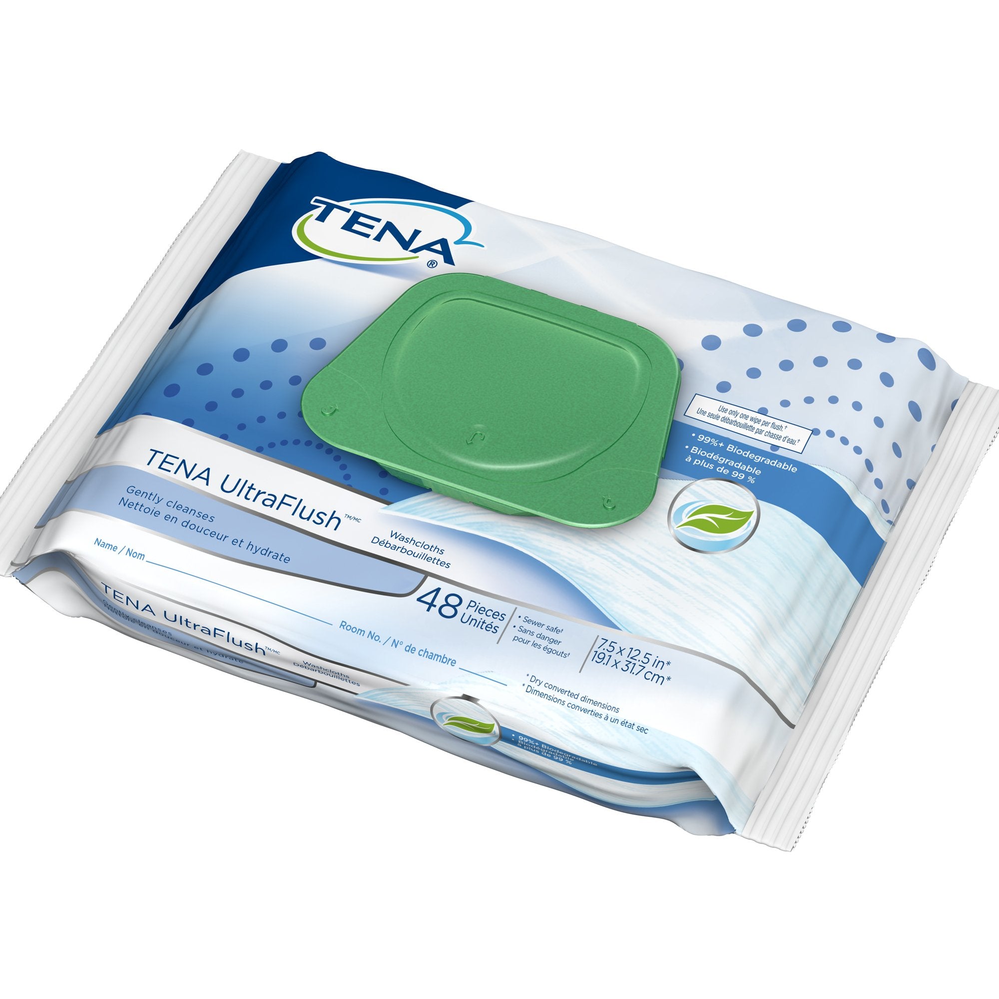 Flushable Personal Wipe TENA ProSkin UltraFlush Soft Pack Scented 48 Count, Packaging Type- Case