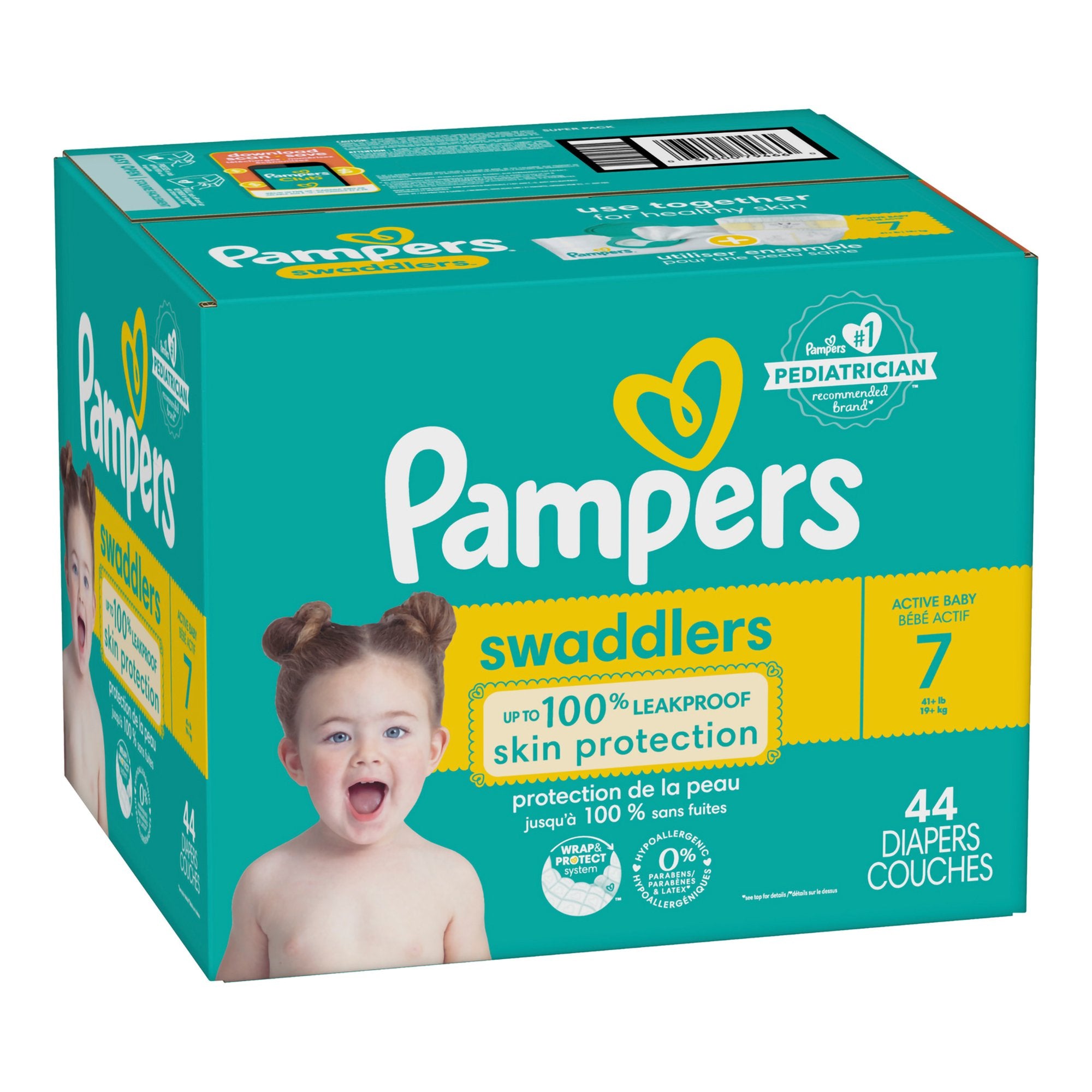 Unisex Baby Diaper Pampers Swaddlers Size 7 Disposable Heavy Absorbency, Packaging Type- Case