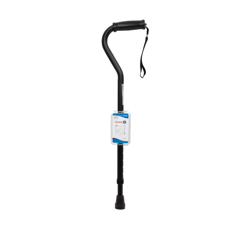 Dynarex Offset Cane - Adjustable Walking Cane for Stability & Support, Lightweight Design, Ergonomic Handle for Comfort, Ideal for Seniors and Mobility Assistance.