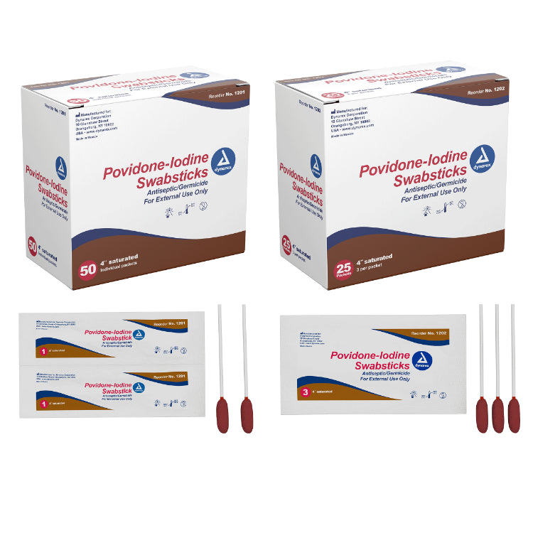 Dynarex Povidone Iodine Swabsticks