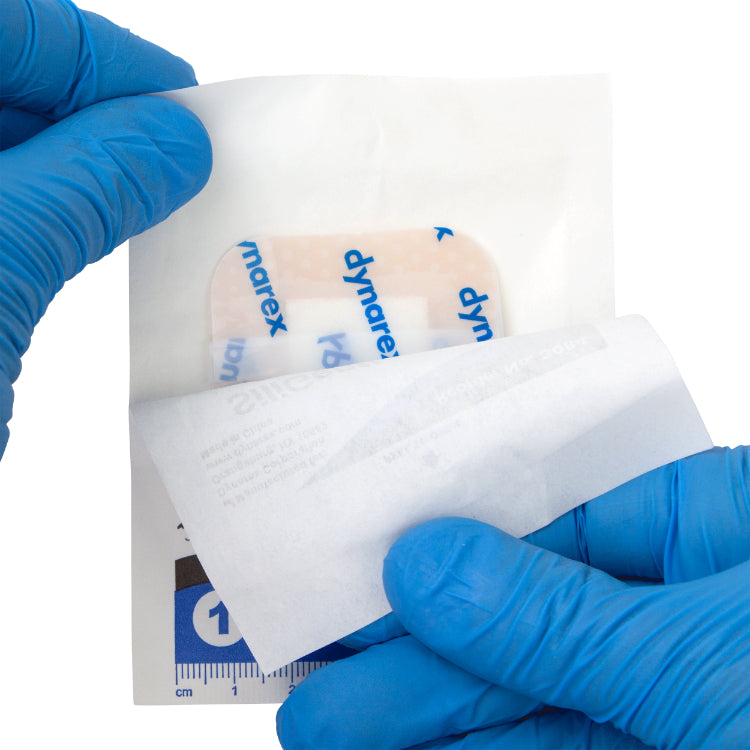 dynarex siligentle ag silver silicone foam dressing