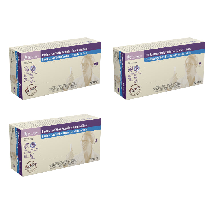 dynarex true advantage nitrile exam gloves powder free 100bx 10cs