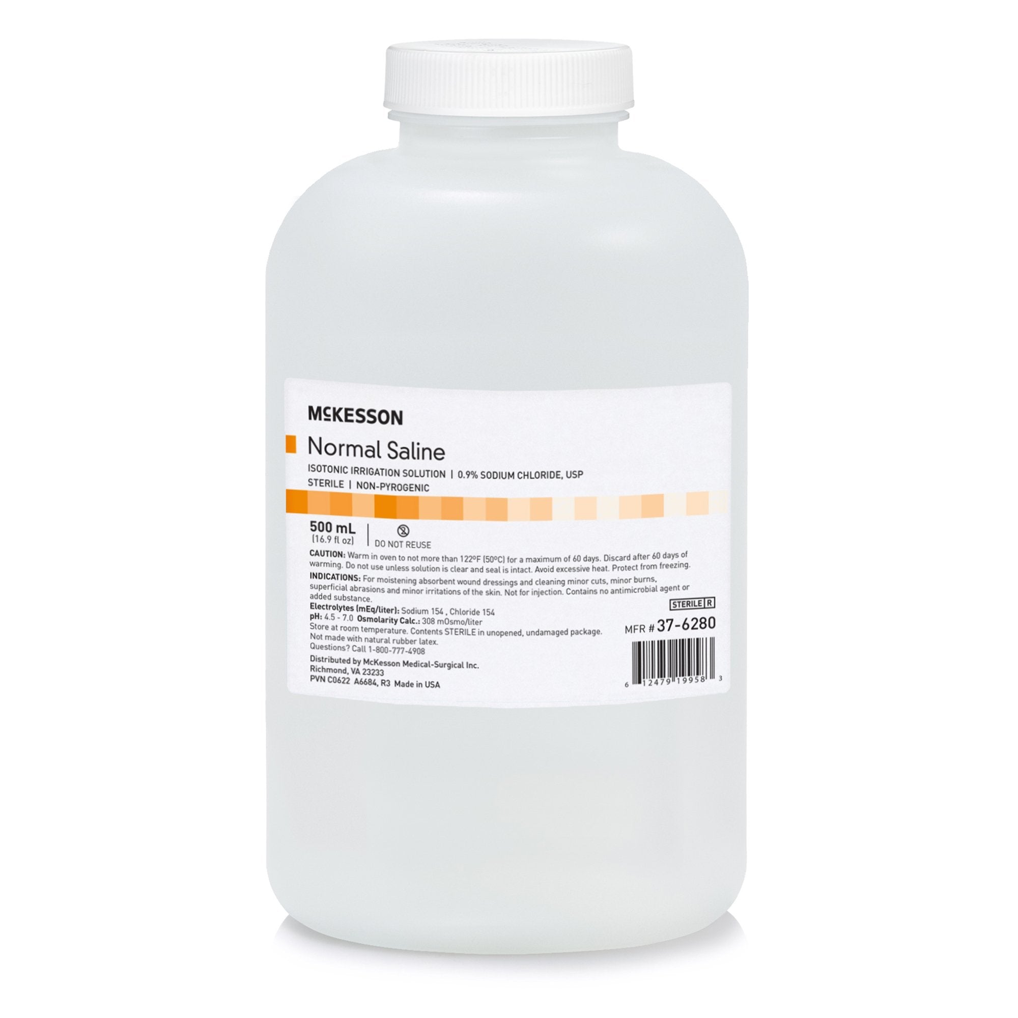 Irrigation Solution - OTC McKesson 0.9% Sodium Chloride Not for Injection Bottle, Screw Top 500 mL