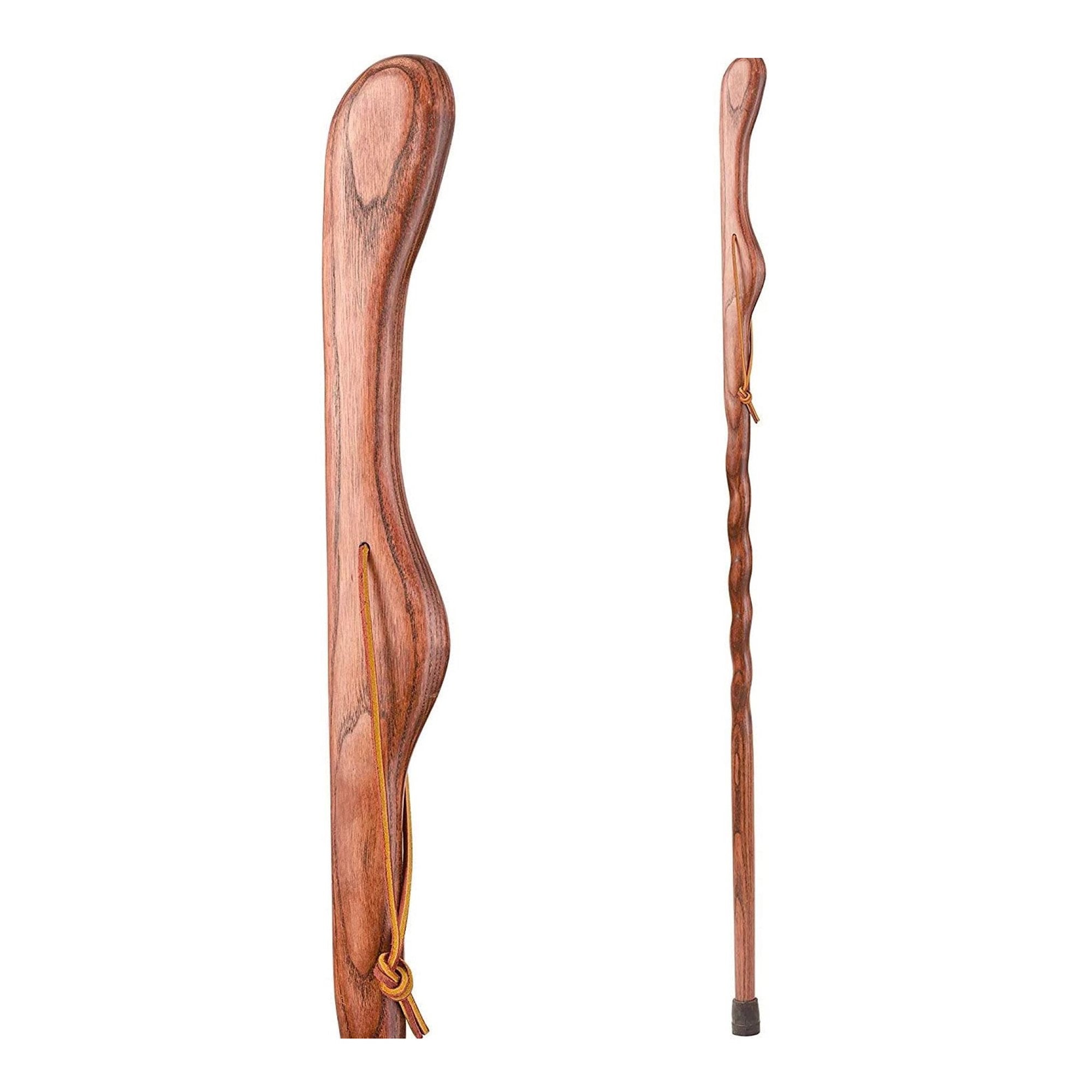 Walking Stick Brazos Twisted HitchHiker Wood 55 Inch Height Red Oak