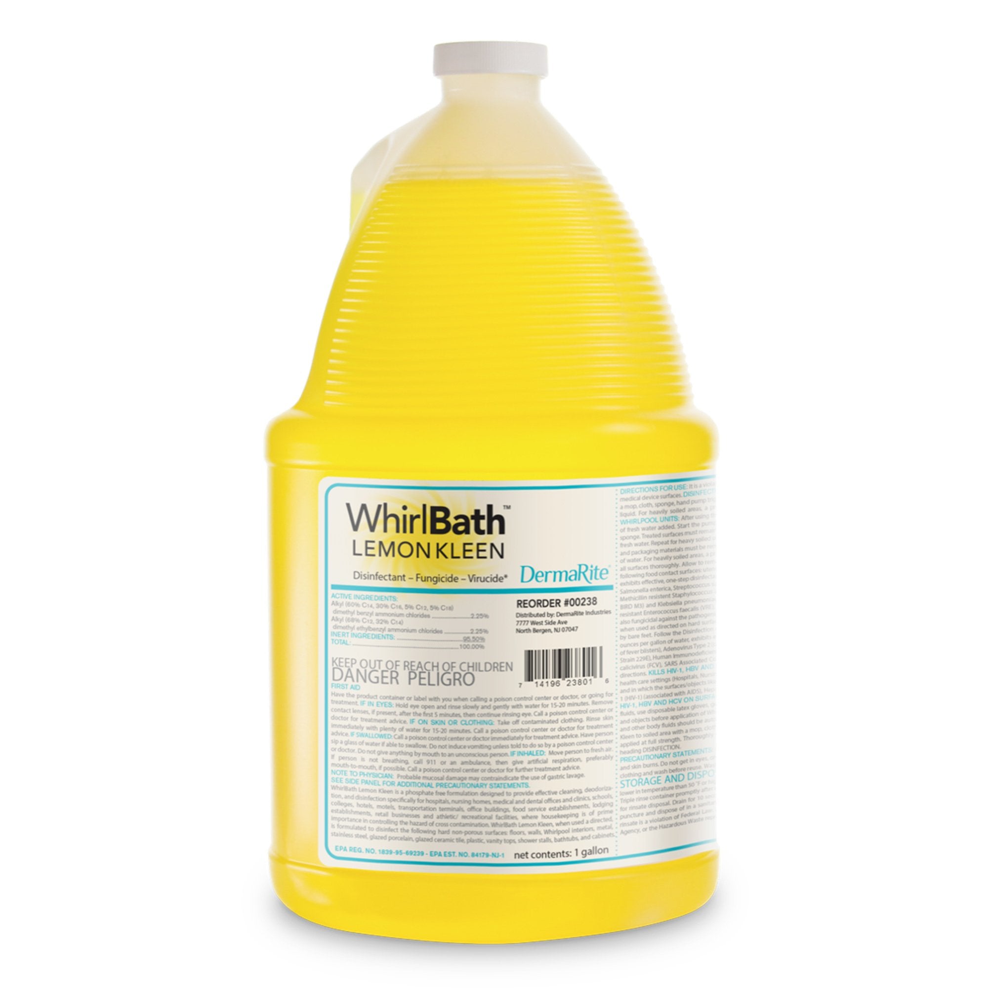 WhirlBath™ Lemon Kleen Whirlpool Disinfectant Cleaner Manual Pour Liquid 1 gal. Jug Lemon Scent NonSterile