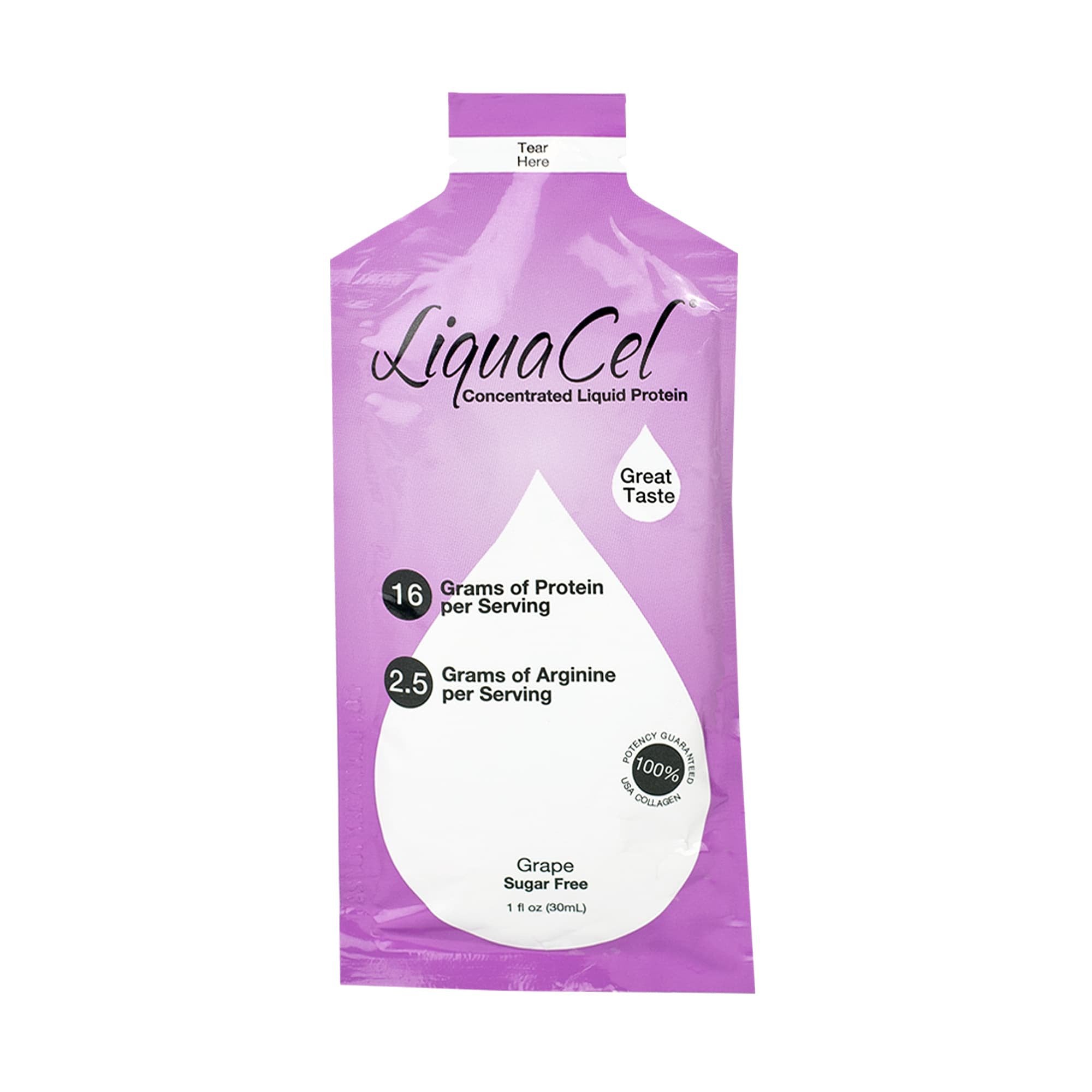 Oral Supplement LiquaCel Grape Flavor Liquid 1 oz. Individual Packet, Packaging Type- Case