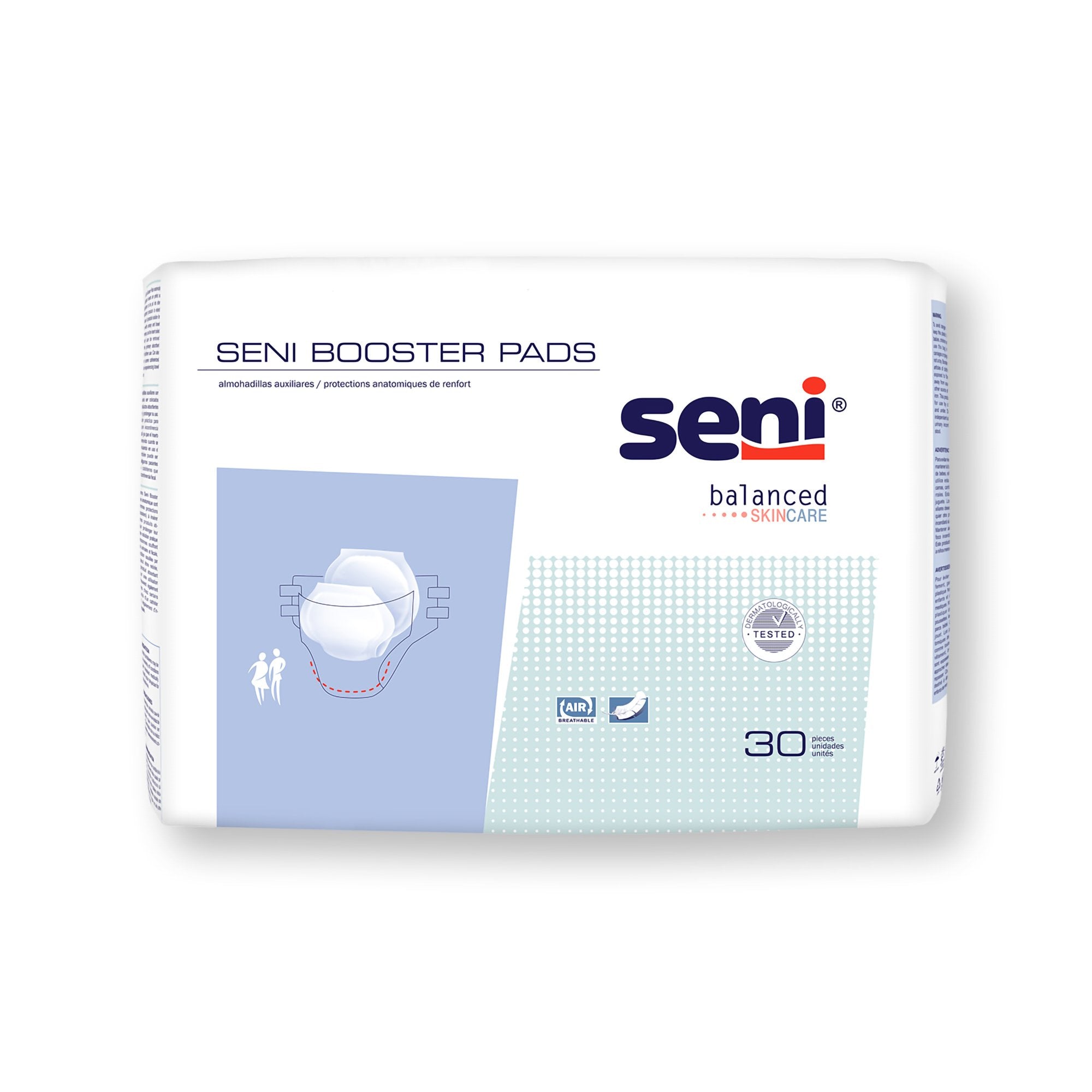 Booster Pad Seni 25 Inch Length Moderate Absorbency Super Absorbent Core One Size Fits Most, Packaging Type- Case