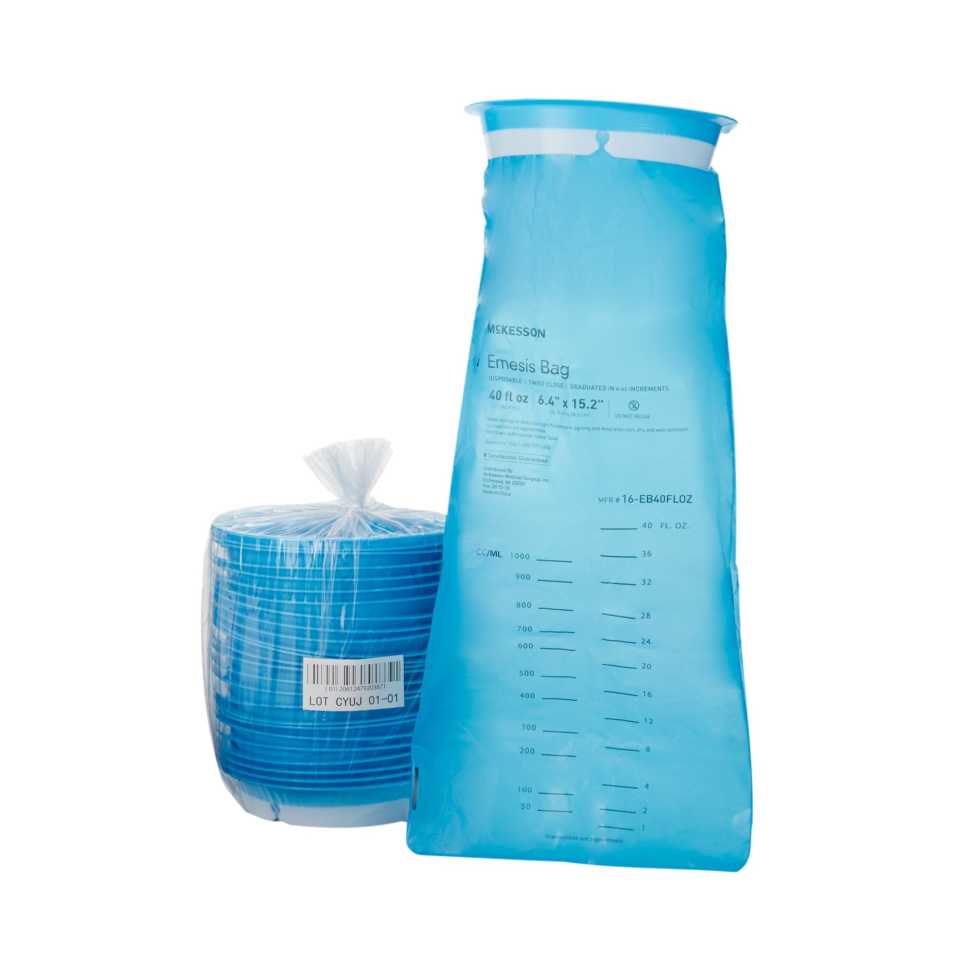 Emesis Bag McKesson 40 oz. Blue, Packaging Type- Case