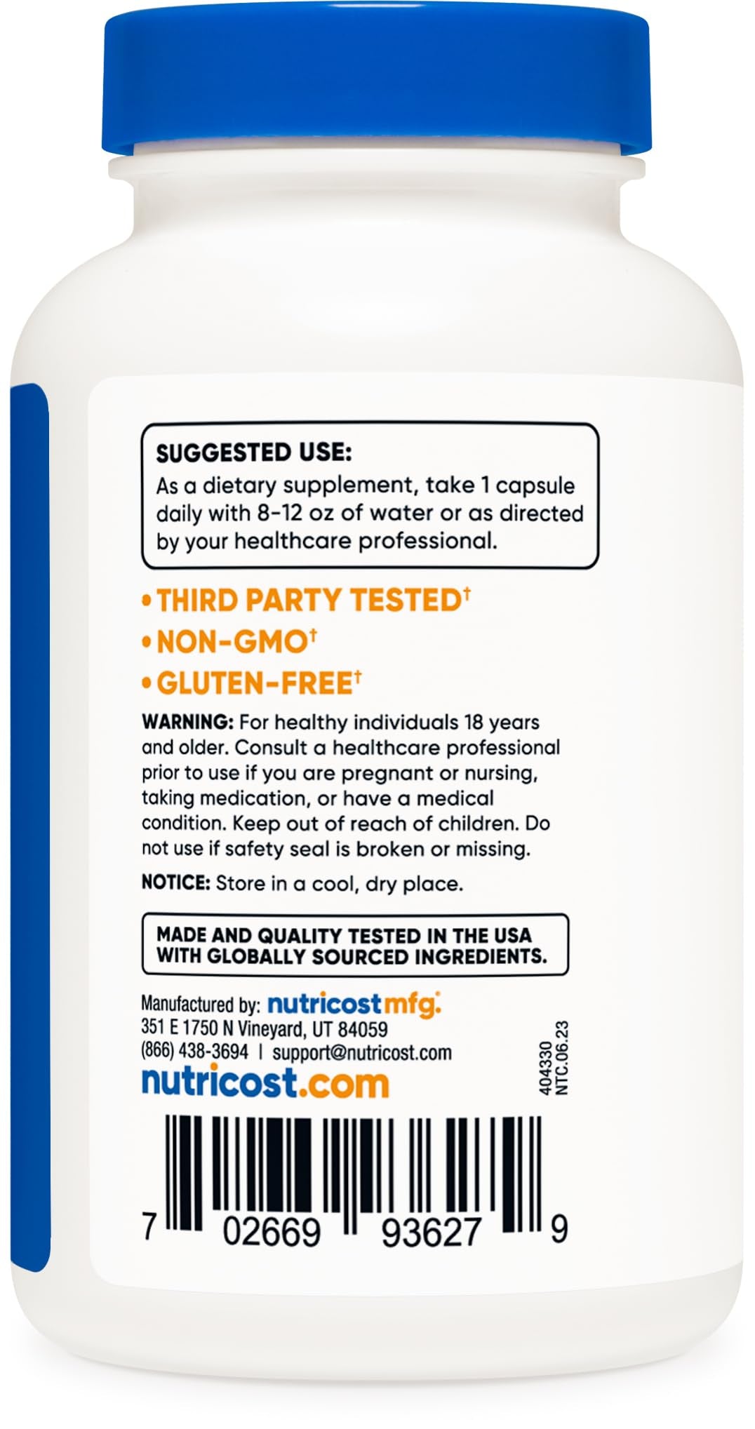 Zinc Picolinate 50Mg (240 Vegetarian Capsules)   Gluten Free & Non Gmo Supplement