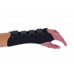 Wrist Support ProCare Aluminum / Cotton / Flannel / Suede Right Hand Black Small