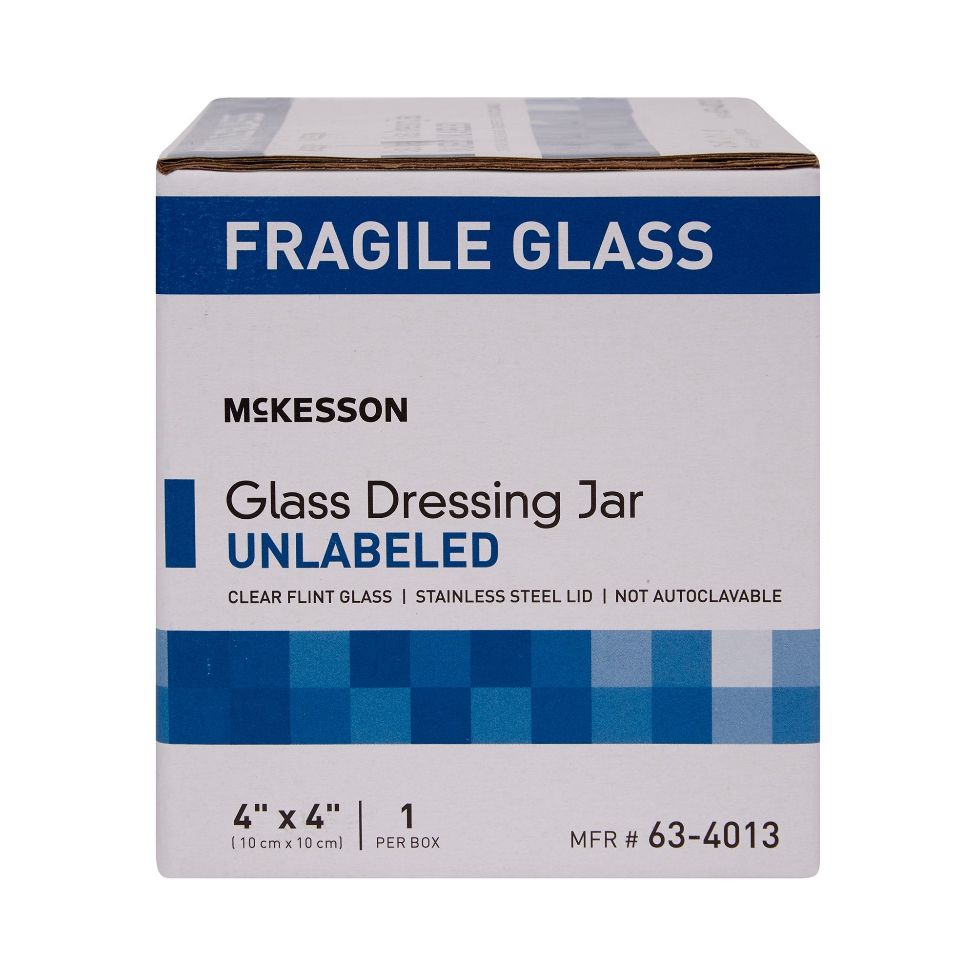 Sundry Jar McKesson 4 X 4 Inch Glass Clear, Packaging Type- Each