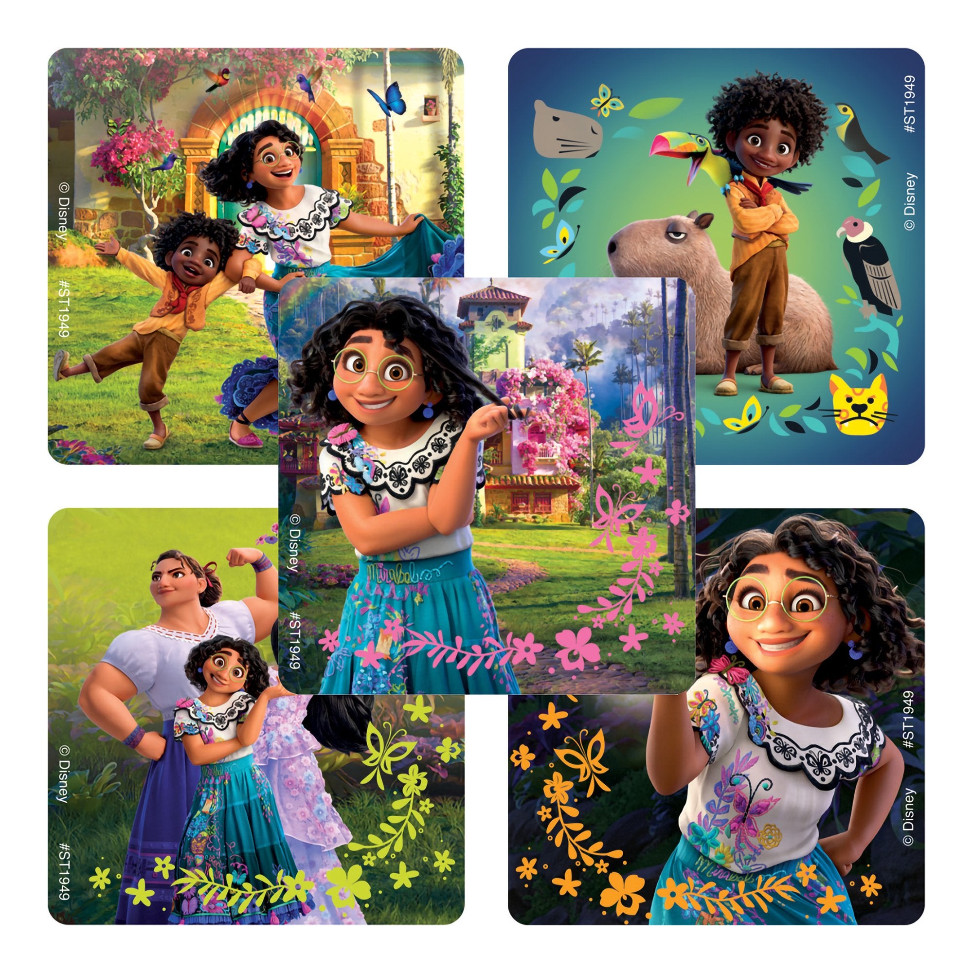 SmileMakers 100 per Box Disney Encanto Sticker 2-1/2 Inch, Packaging Type- Box